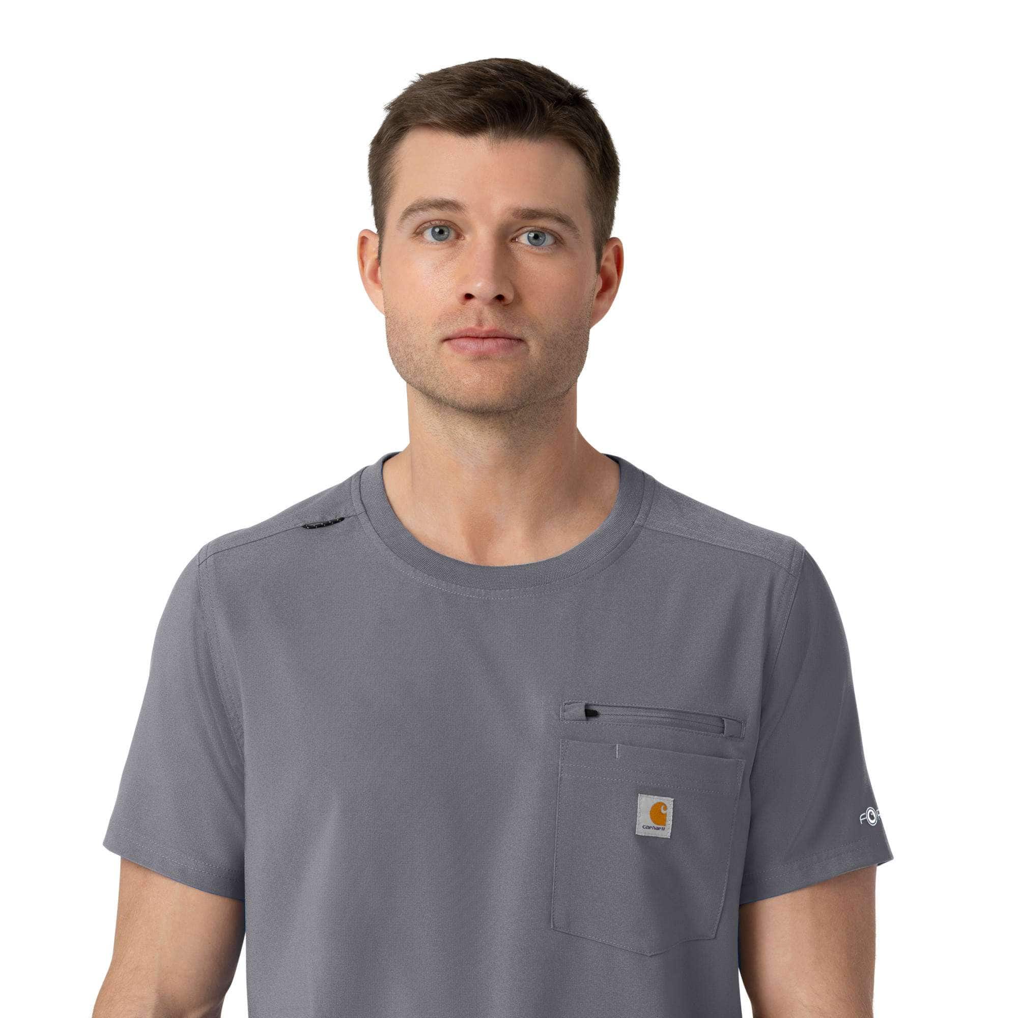 Force cross-flex crew neck scrub top