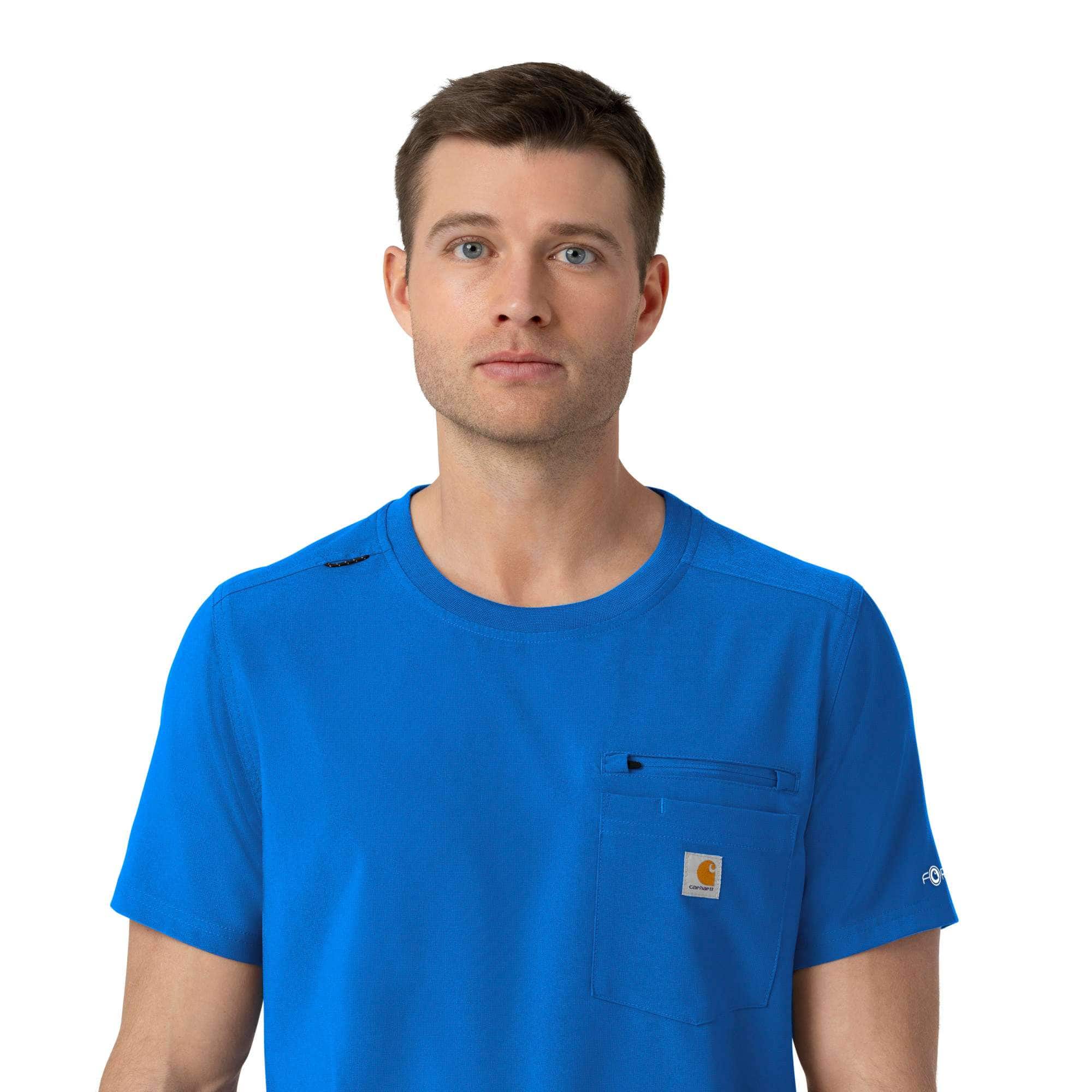 Force cross-flex crew neck scrub top