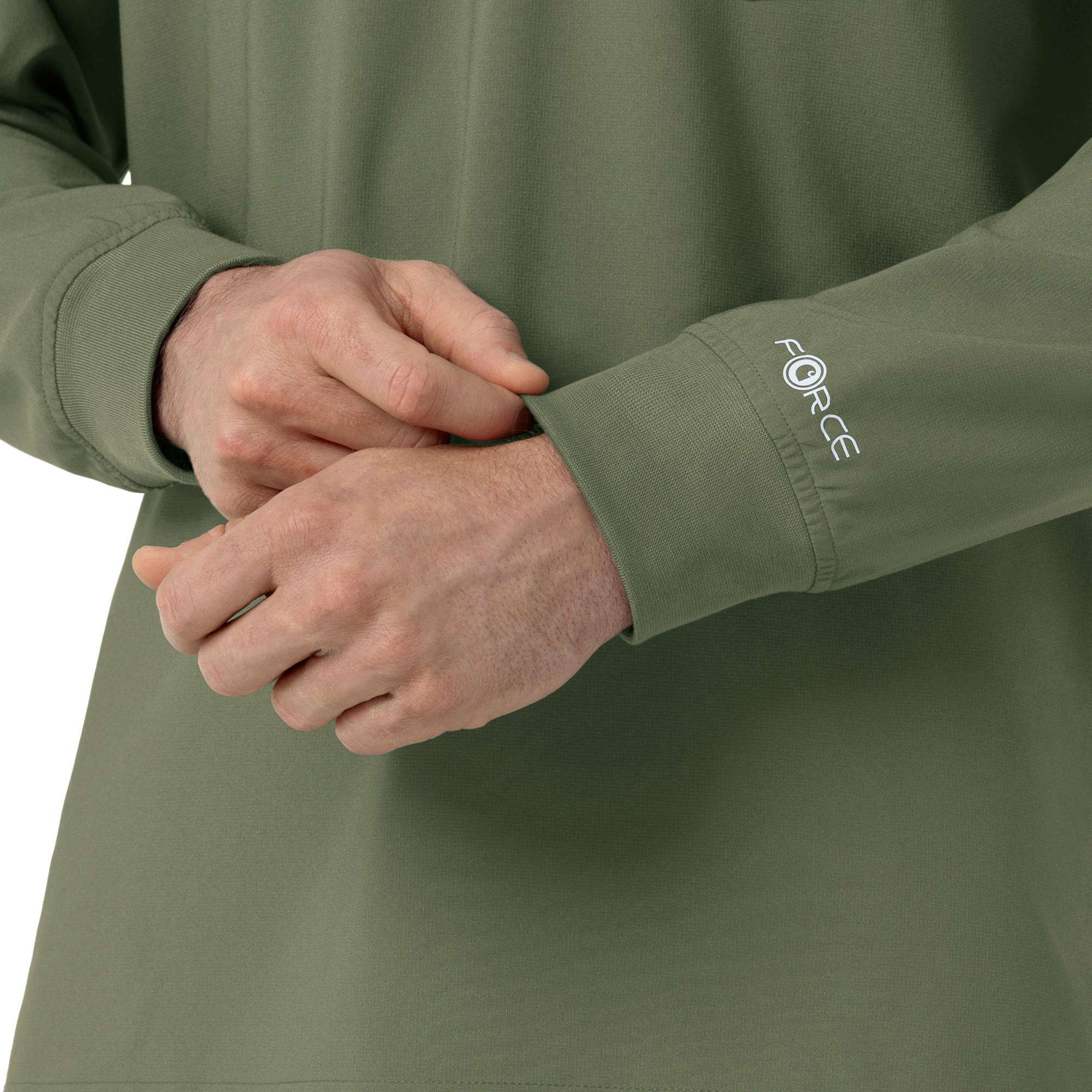 Force cross-flex crew neck long sleeve scrub top