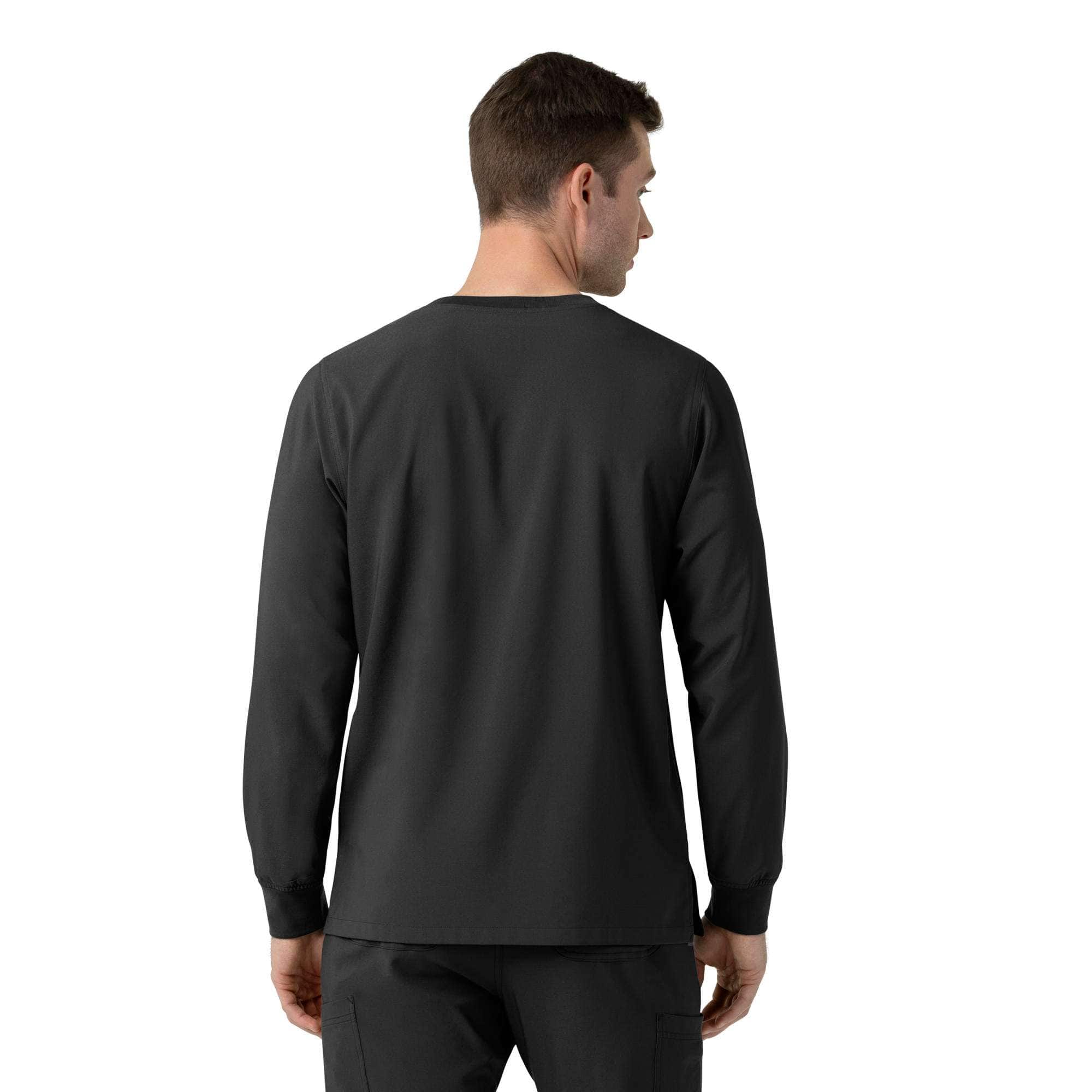 Force cross-flex crew neck long sleeve scrub top
