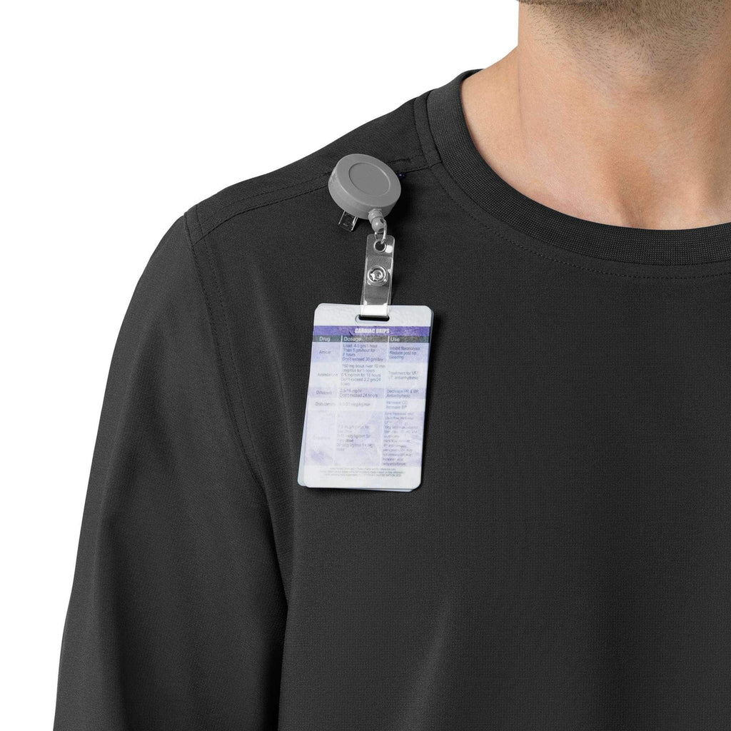 Force cross-flex crew neck long sleeve scrub top
