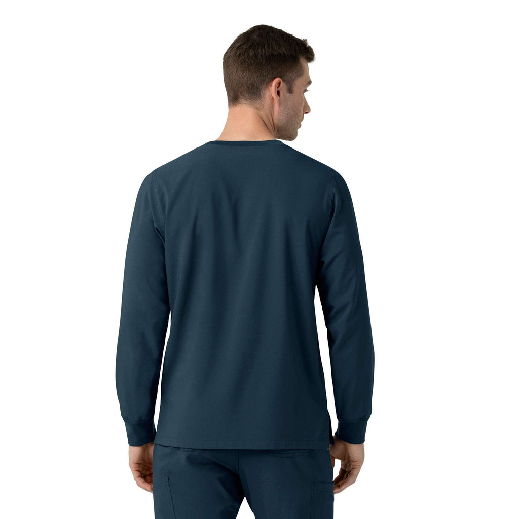 Force cross-flex crew neck long sleeve scrub top
