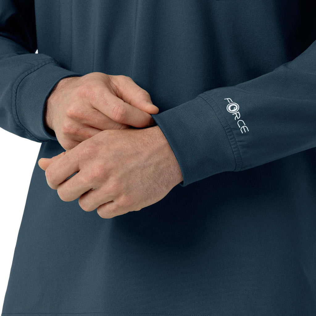 Force cross-flex crew neck long sleeve scrub top