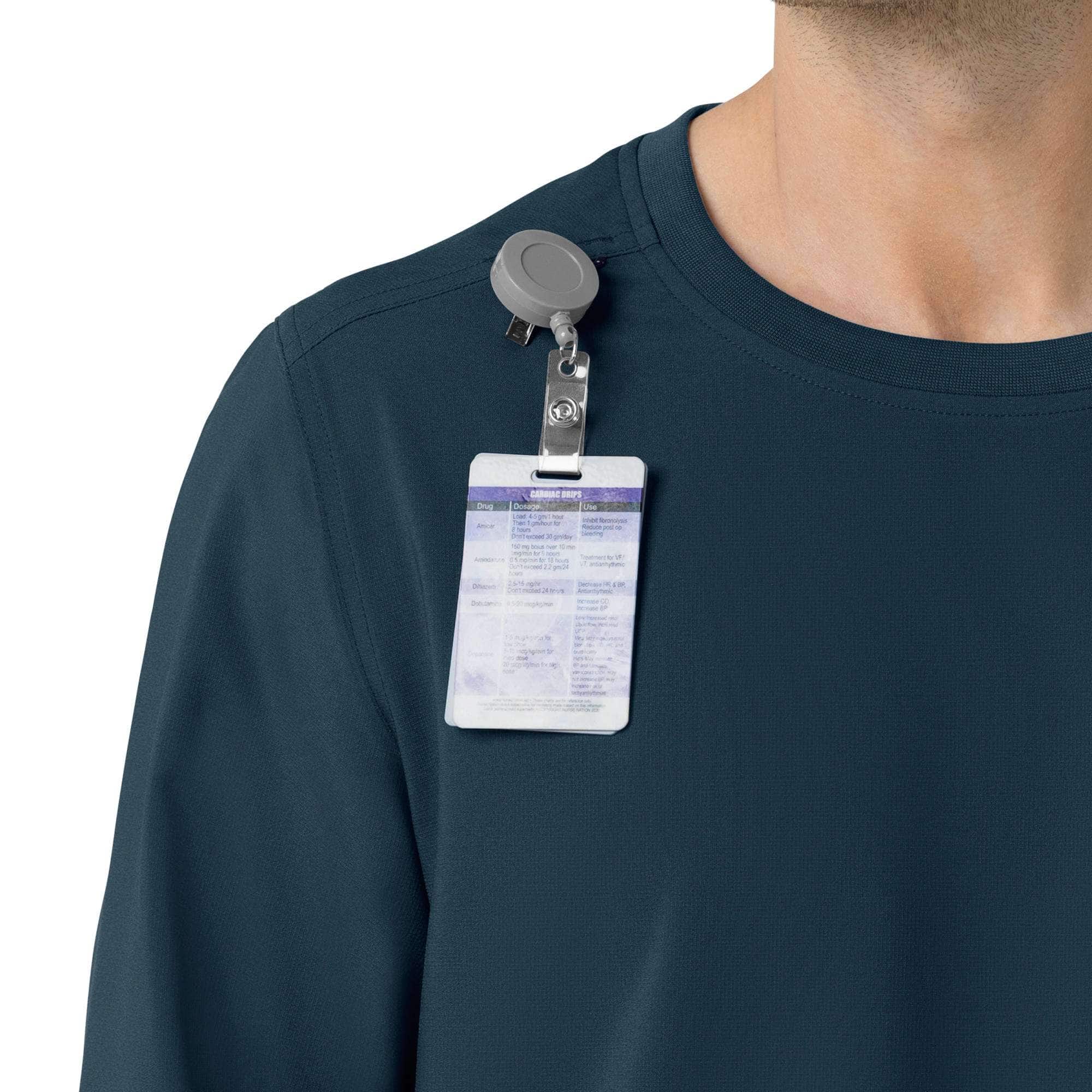 Force cross-flex crew neck long sleeve scrub top