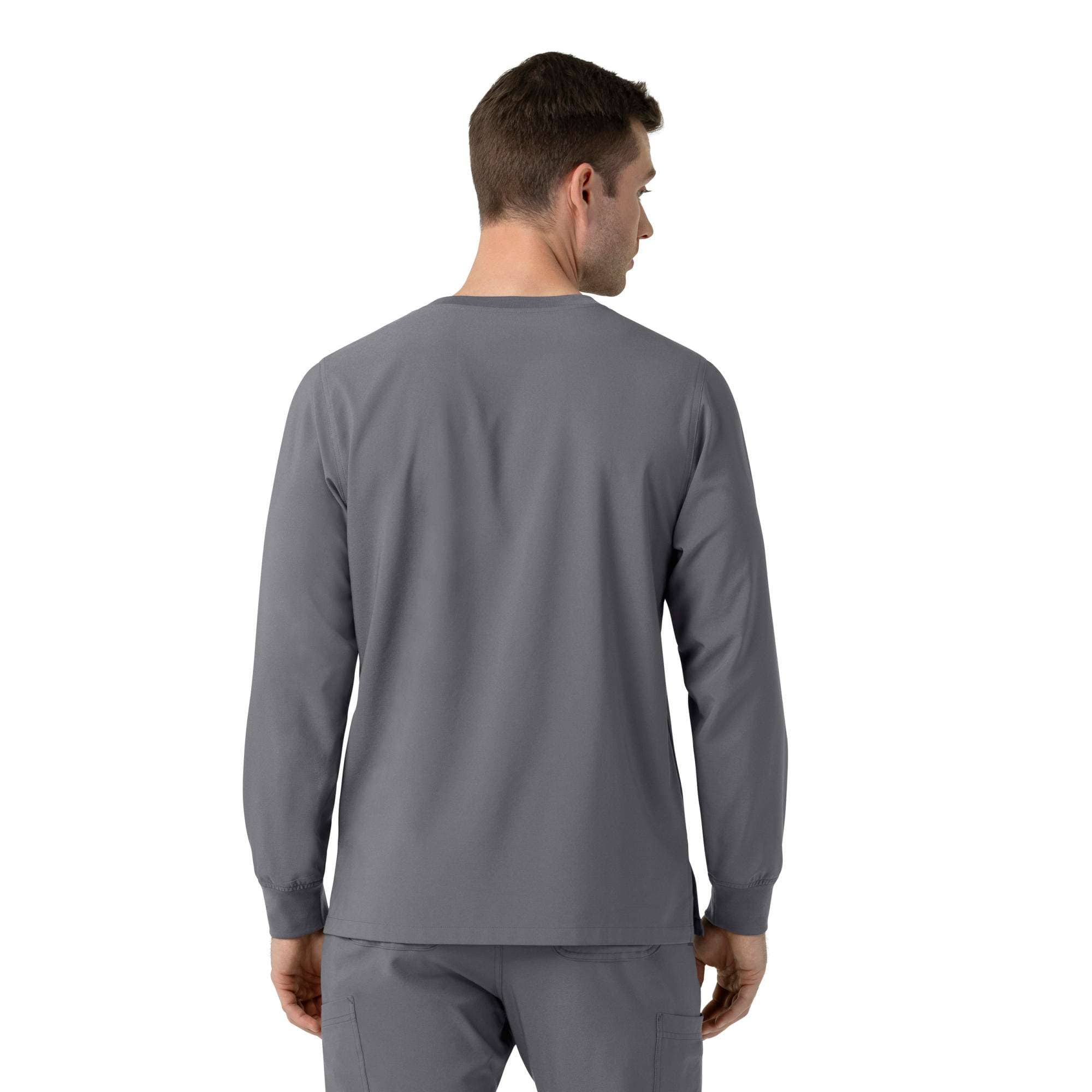 Force cross-flex crew neck long sleeve scrub top