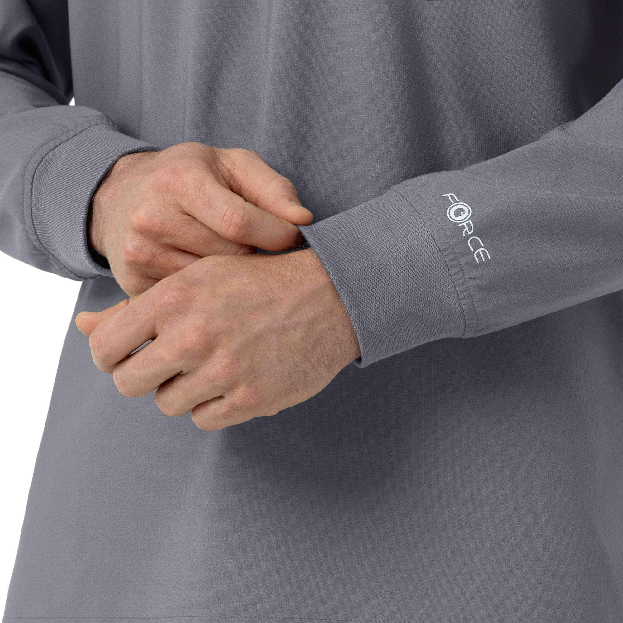 Force cross-flex crew neck long sleeve scrub top
