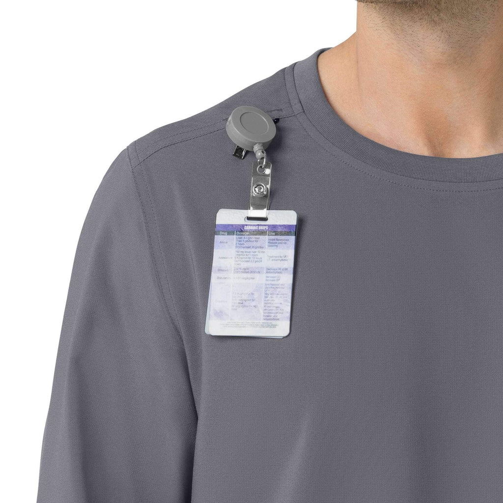 Force cross-flex crew neck long sleeve scrub top