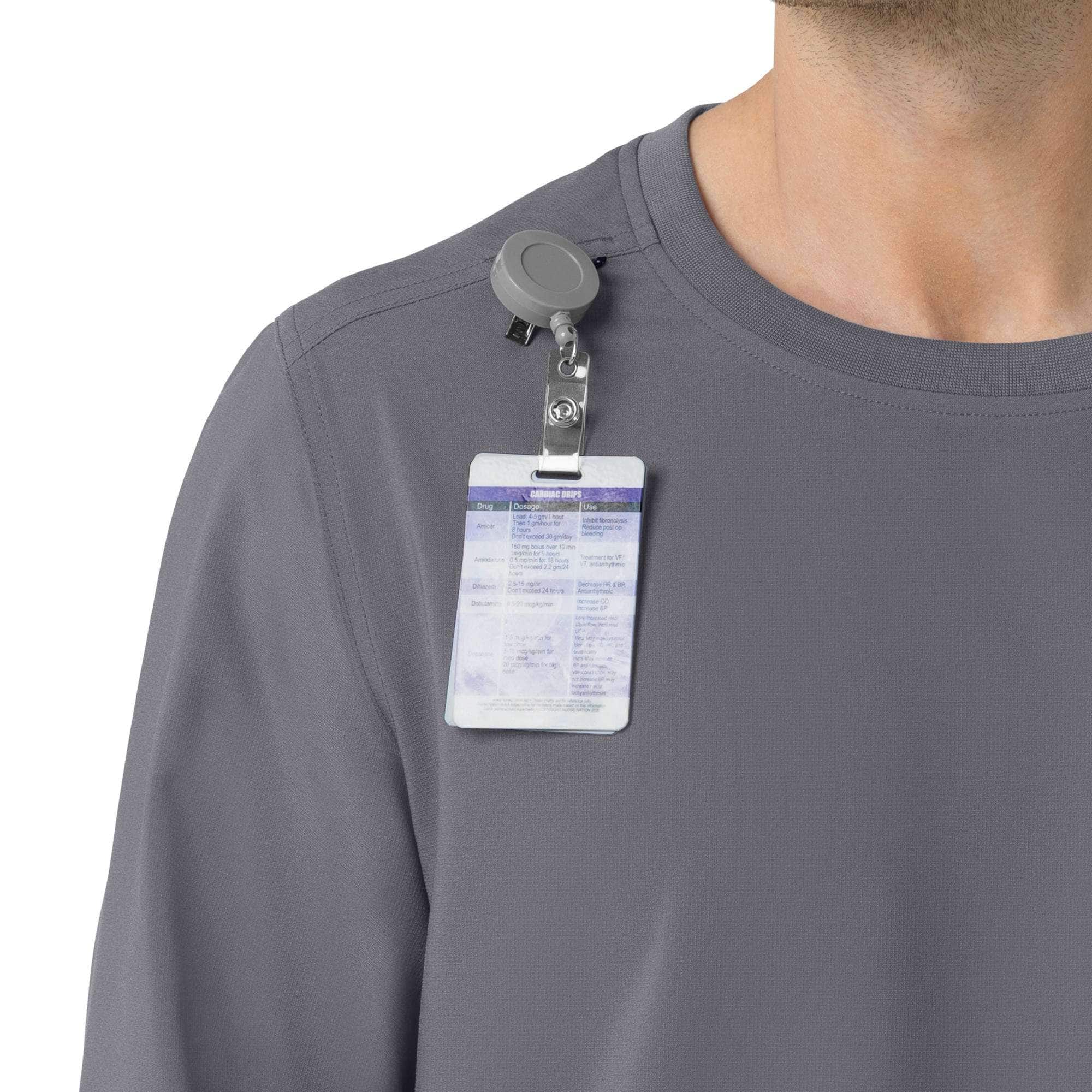 Force cross-flex crew neck long sleeve scrub top