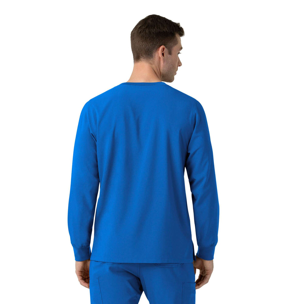 Force cross-flex crew neck long sleeve scrub top