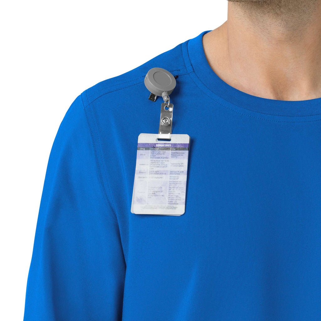 Force cross-flex crew neck long sleeve scrub top
