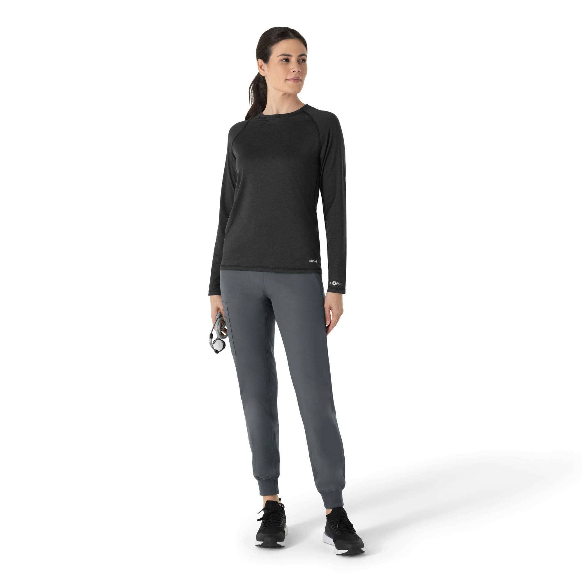 Women's force sub-scrubs heathered performance long sleeve tee