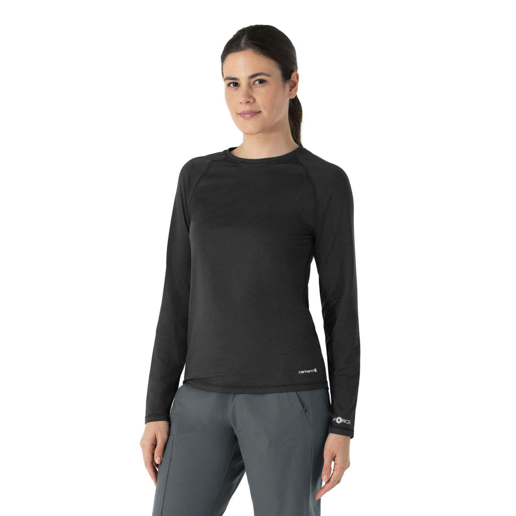 Women's force sub-scrubs heathered performance long sleeve tee