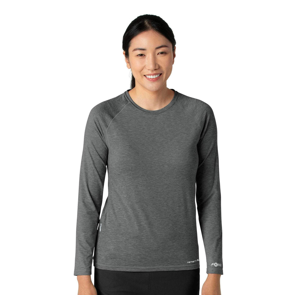 Women's force sub-scrubs heathered performance long sleeve tee