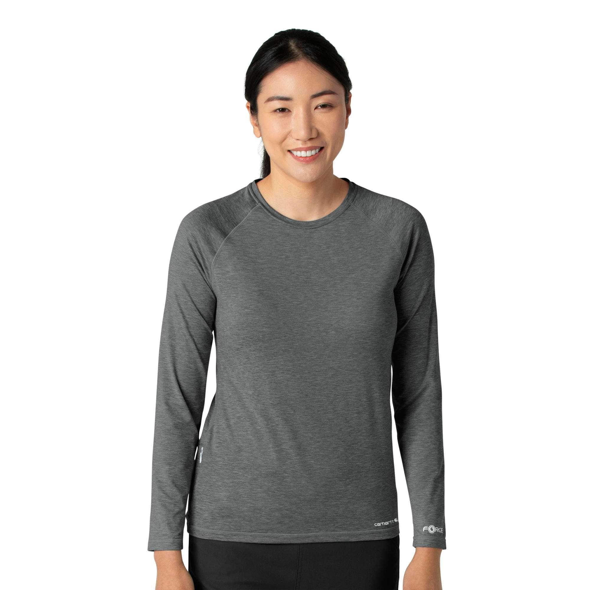 Women's force sub-scrubs heathered performance long sleeve tee