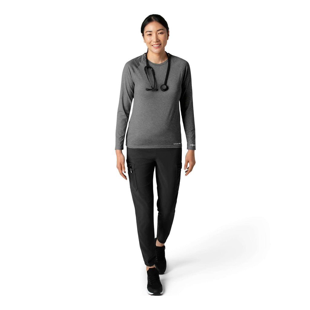 Women's force sub-scrubs heathered performance long sleeve tee