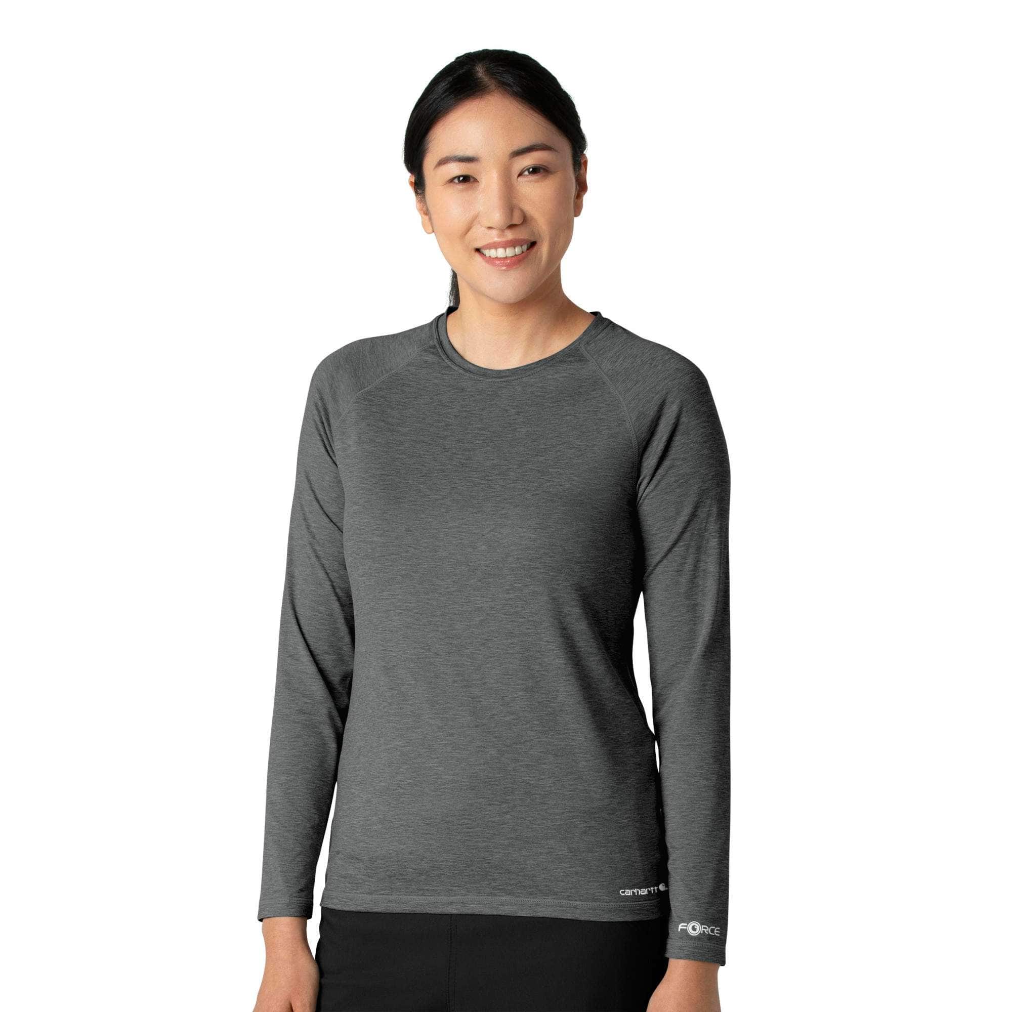 Women's force sub-scrubs heathered performance long sleeve tee