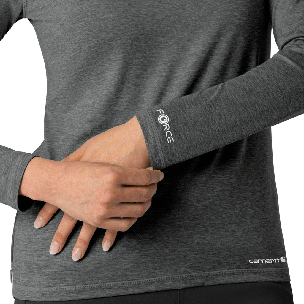 Women's force sub-scrubs heathered performance long sleeve tee