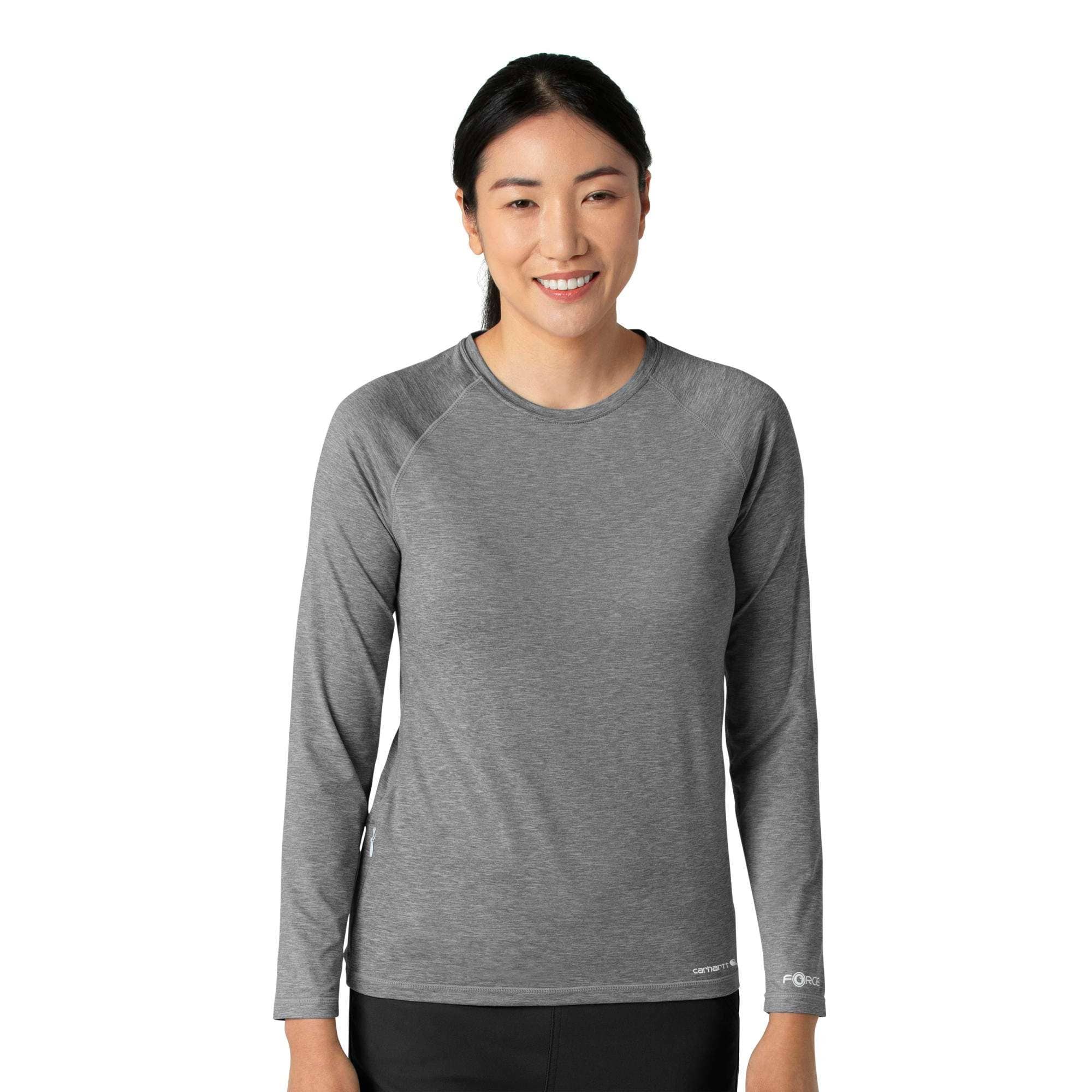 Women's force sub-scrubs heathered performance long sleeve tee