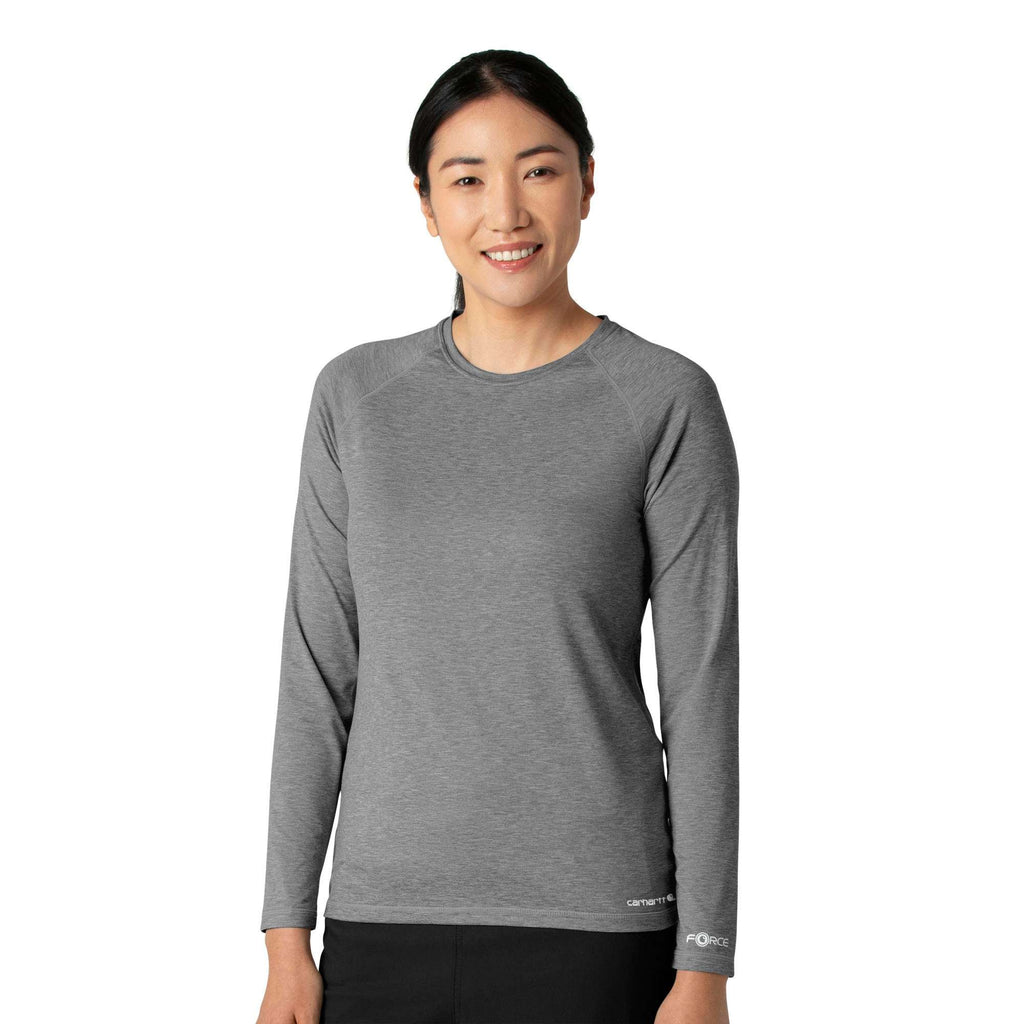 Women's force sub-scrubs heathered performance long sleeve tee