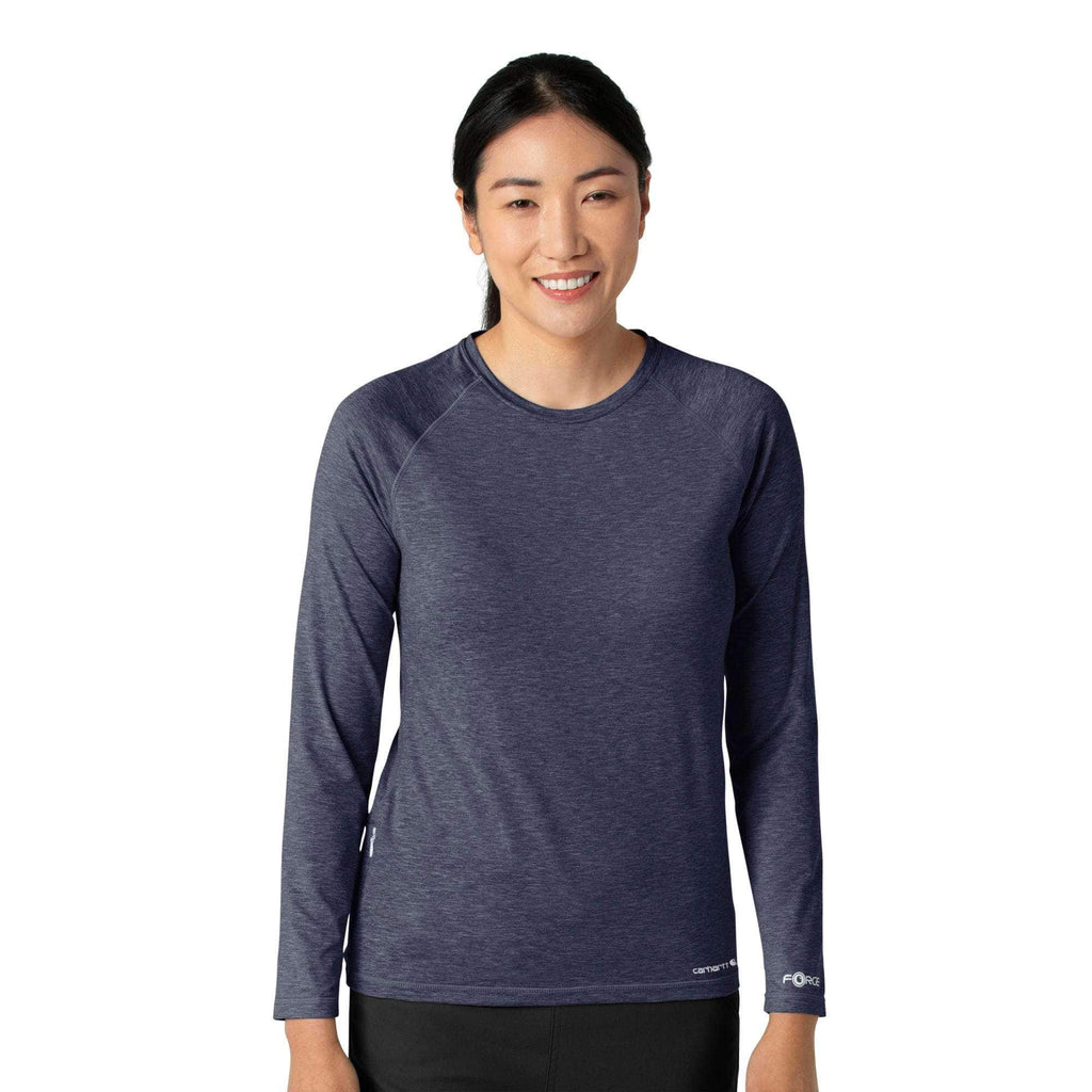 Women's force sub-scrubs heathered performance long sleeve tee