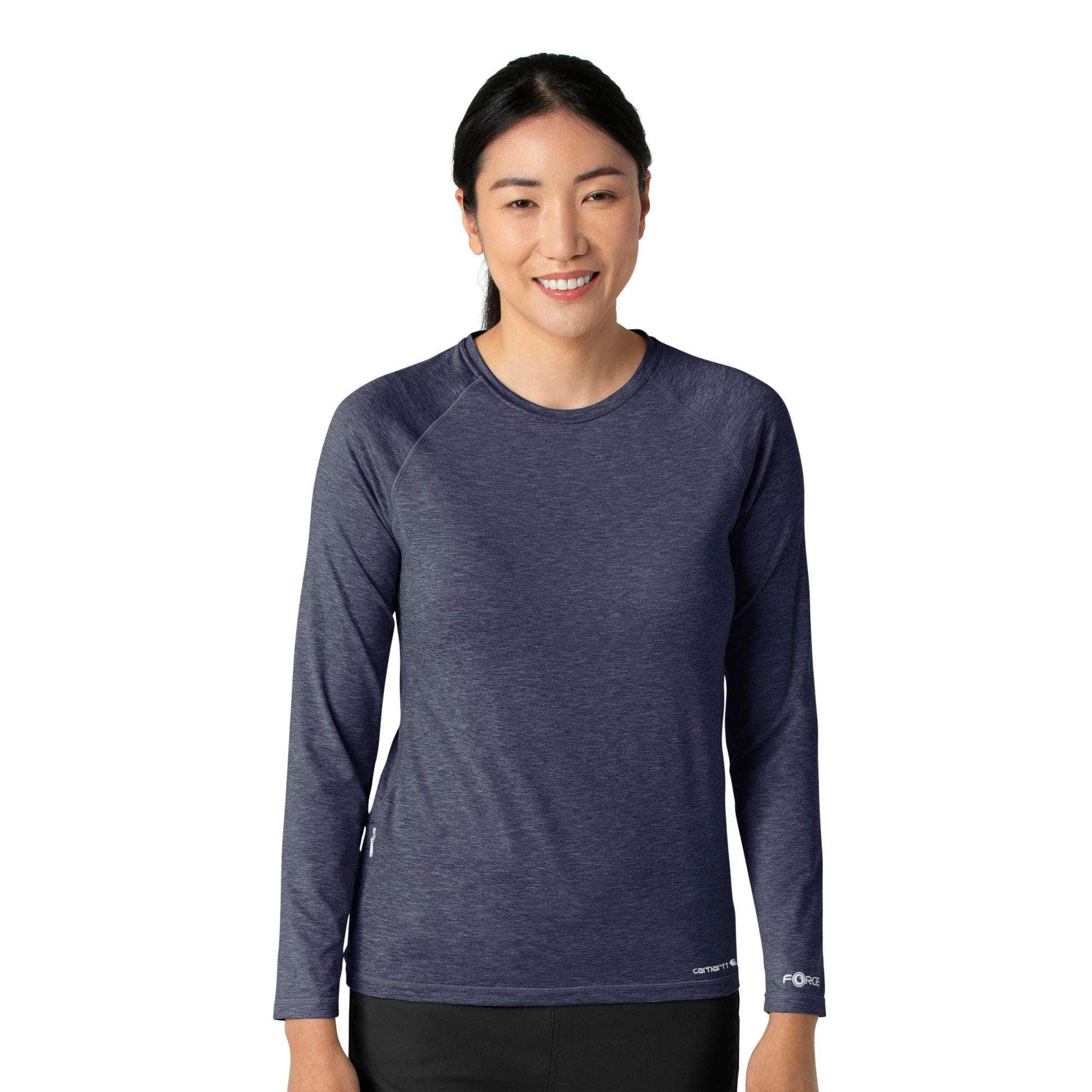 Women's force sub-scrubs heathered performance long sleeve tee