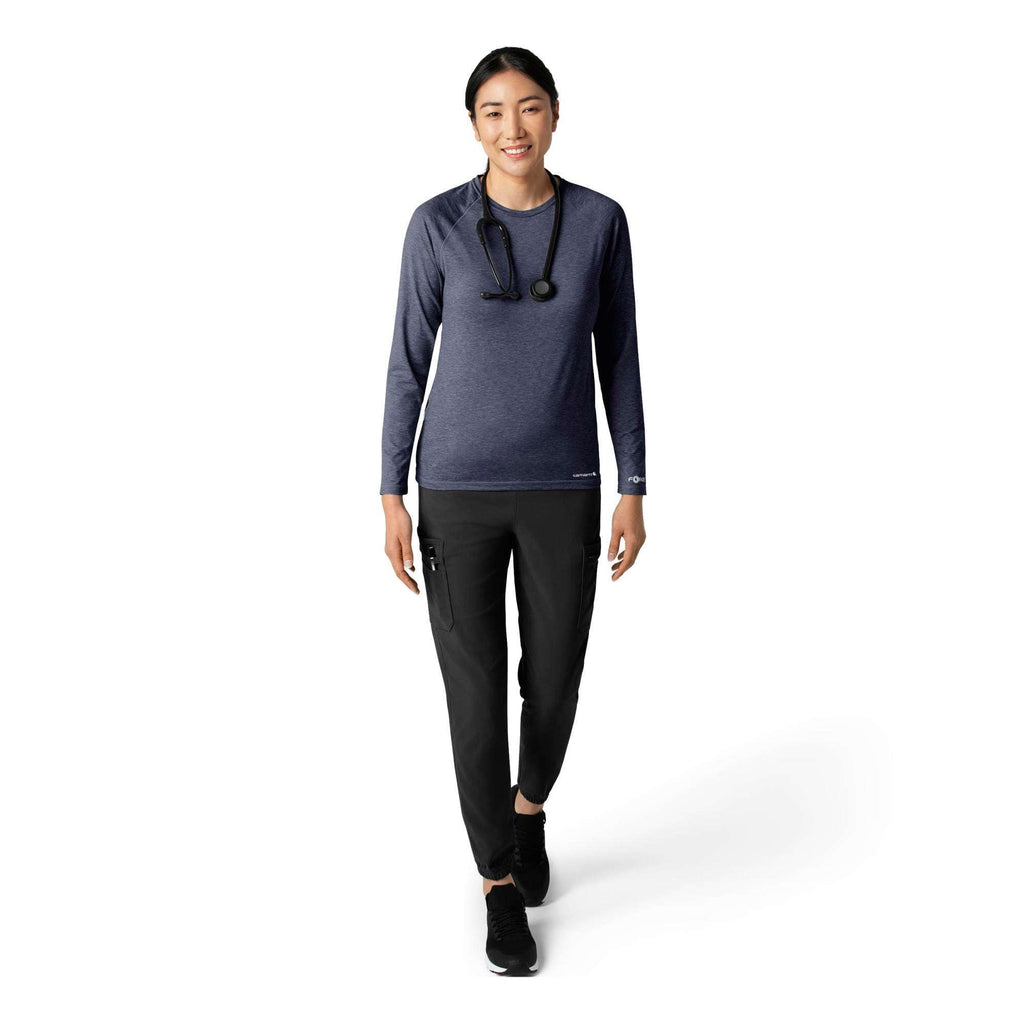 Women's force sub-scrubs heathered performance long sleeve tee