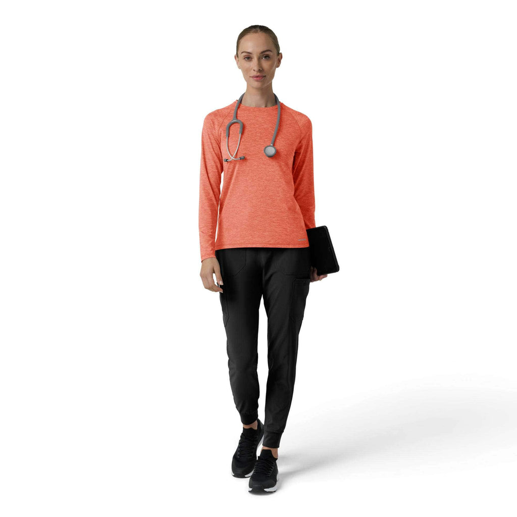 Women's force sub-scrubs heathered performance long sleeve tee
