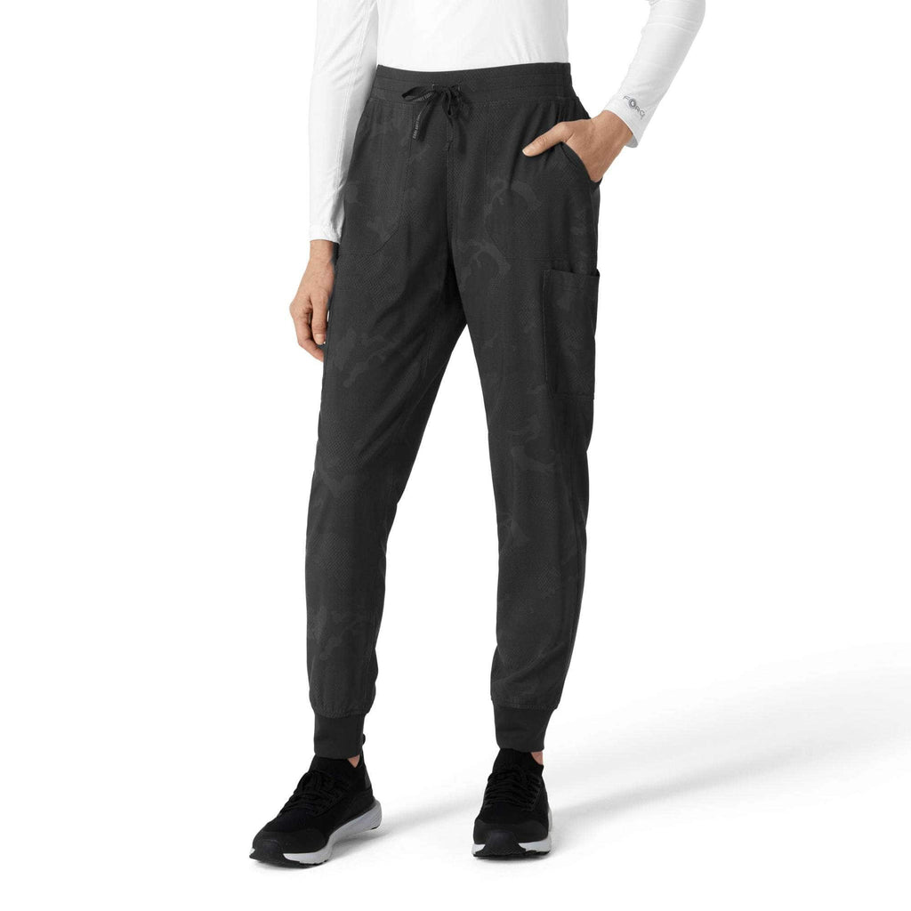 Women's printed cargo jogger scrub pant