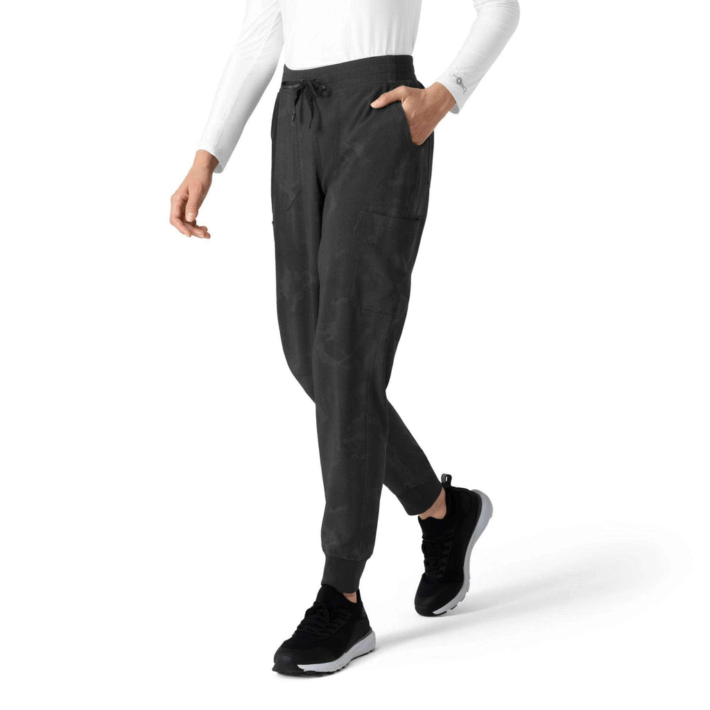 Women's printed cargo jogger scrub pant