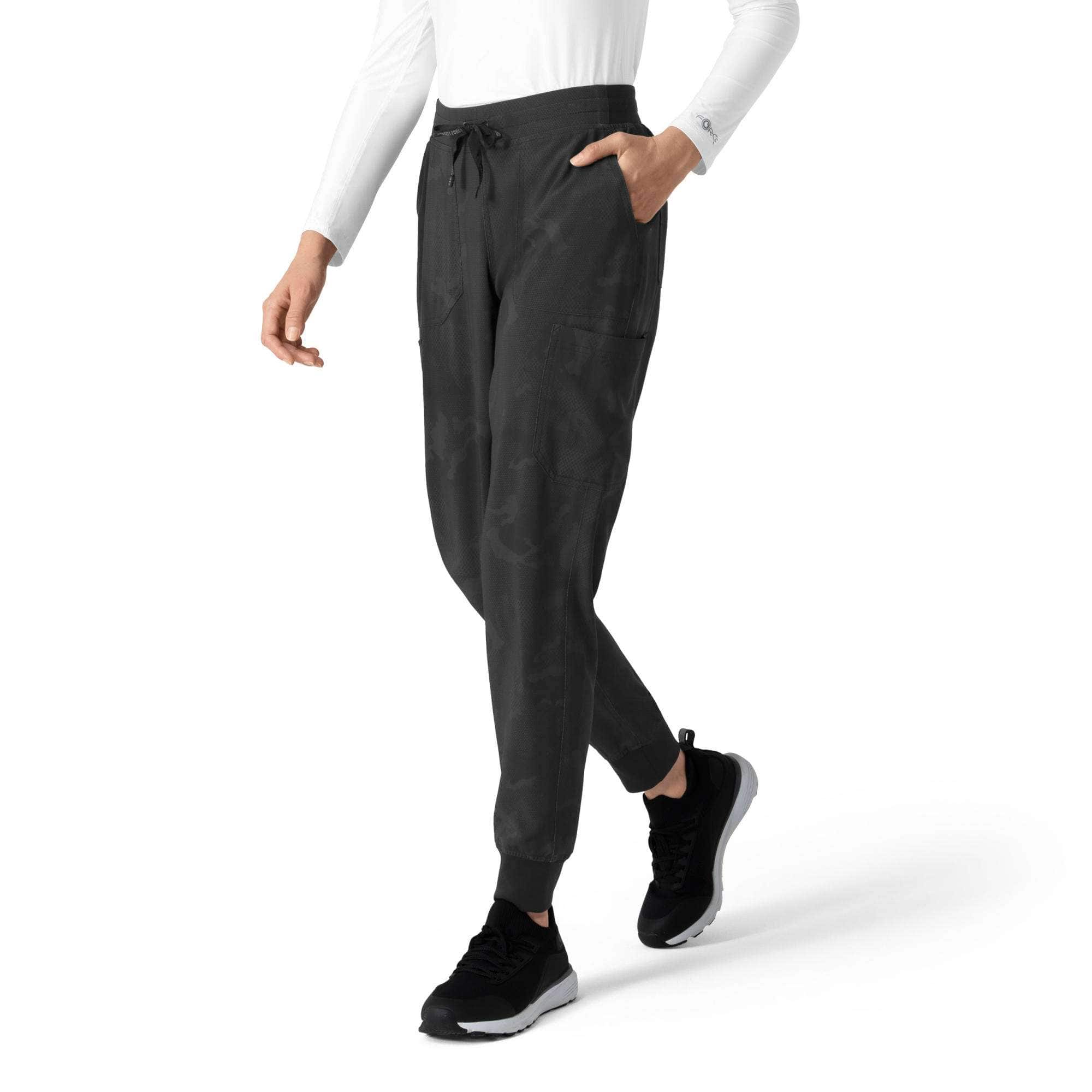 Women's printed cargo jogger scrub pant