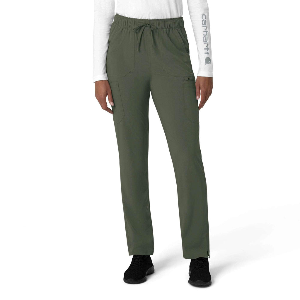 Women's force cross-flex  straight leg cargo scrub pant