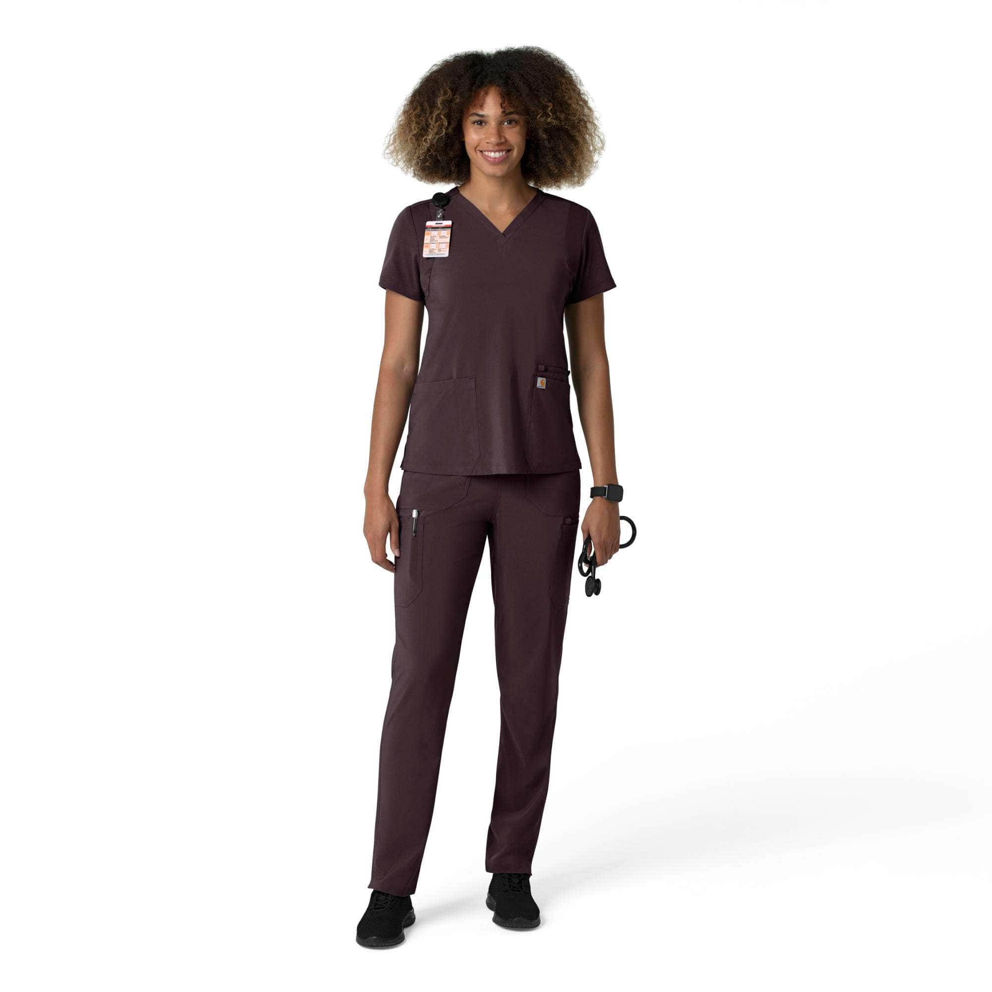 Women's force cross-flex  straight leg cargo scrub pant