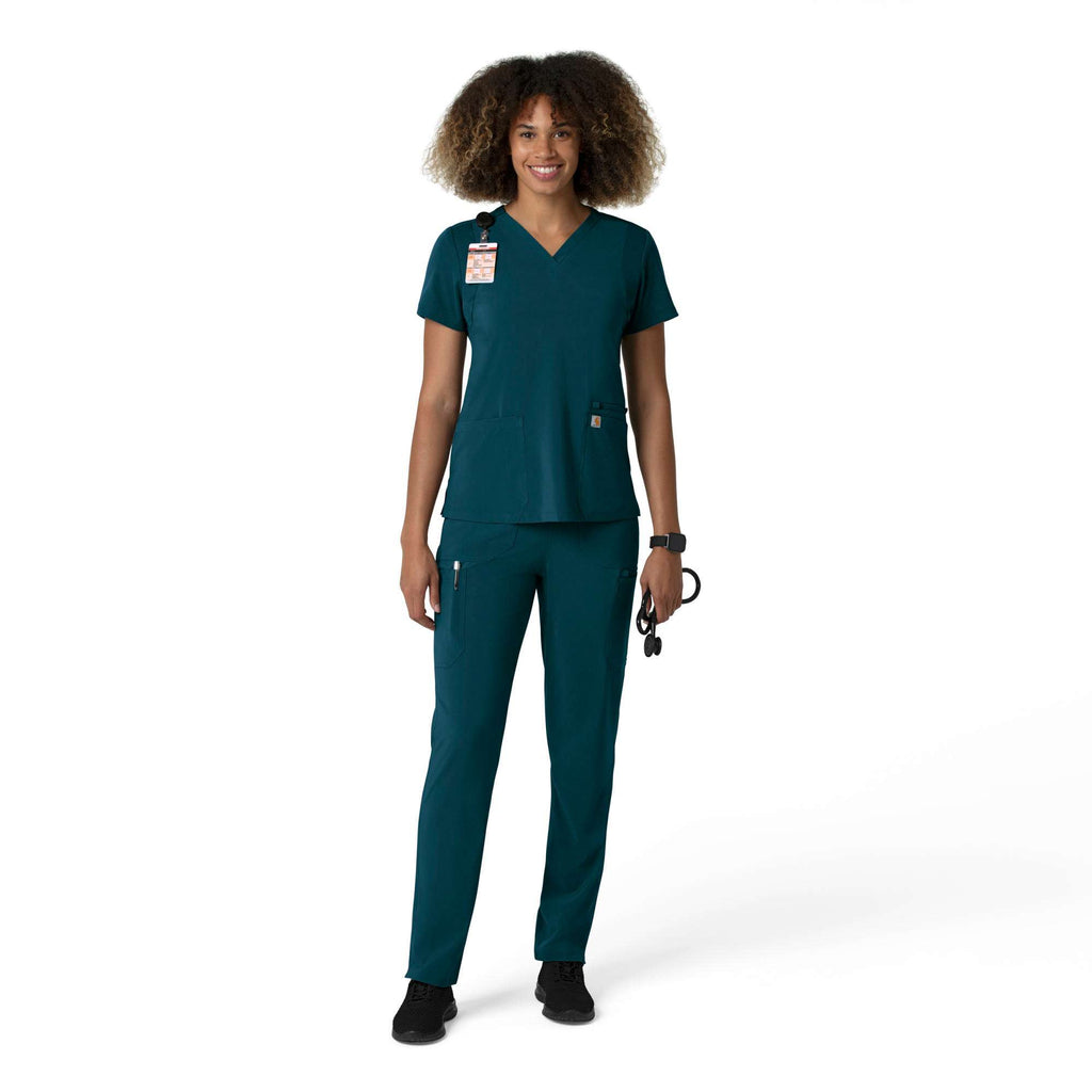 Women's force cross-flex  straight leg cargo scrub pant