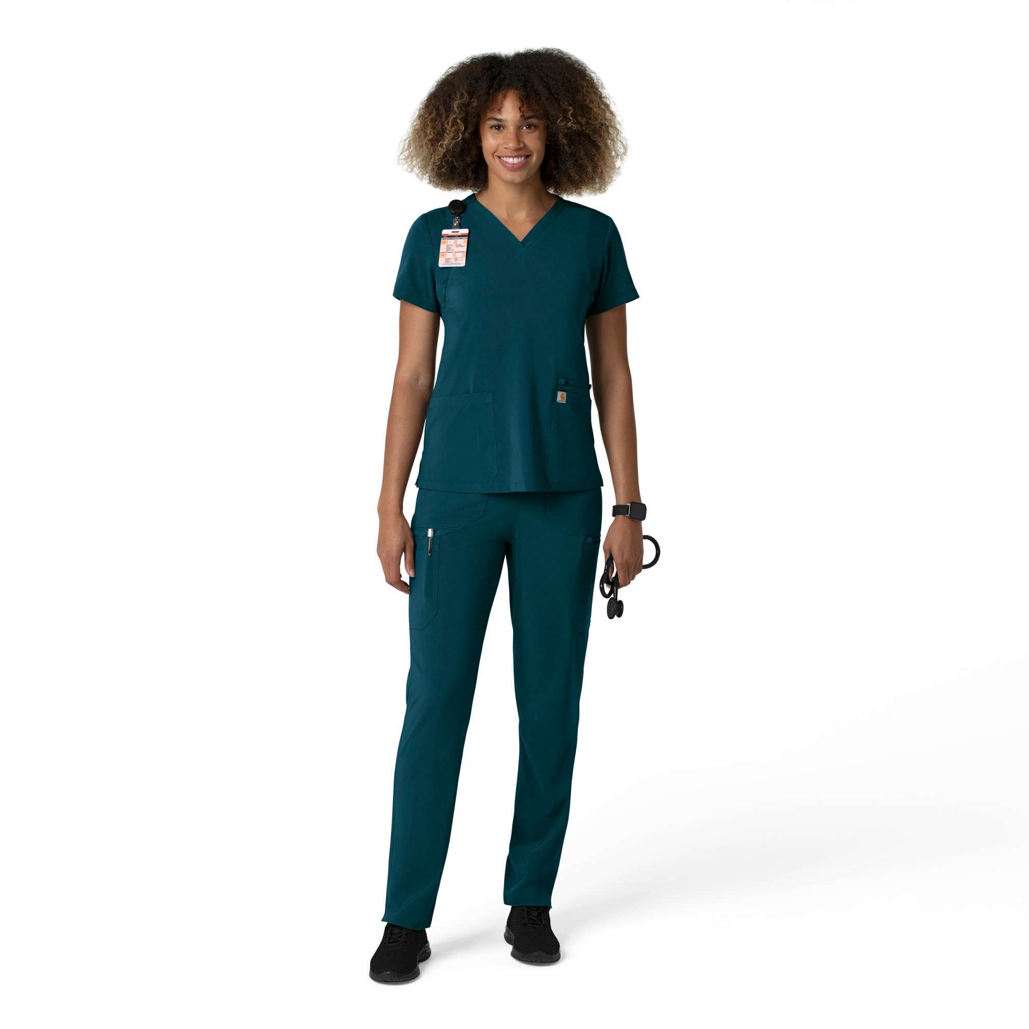 Women's force cross-flex  straight leg cargo scrub pant