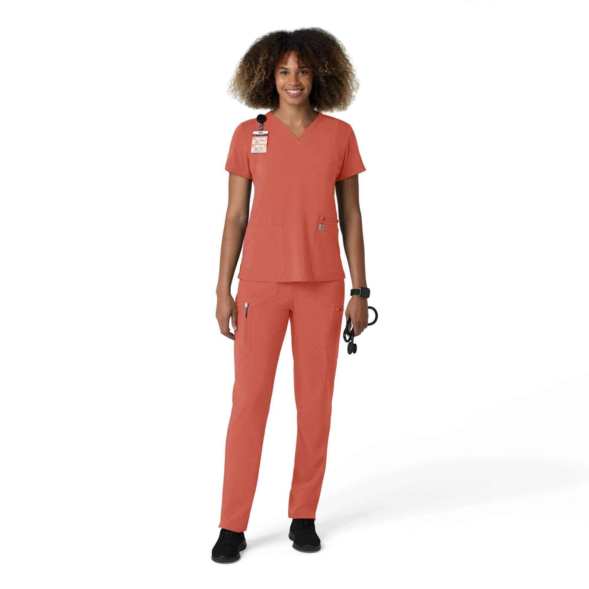 Women's force cross-flex  straight leg cargo scrub pant
