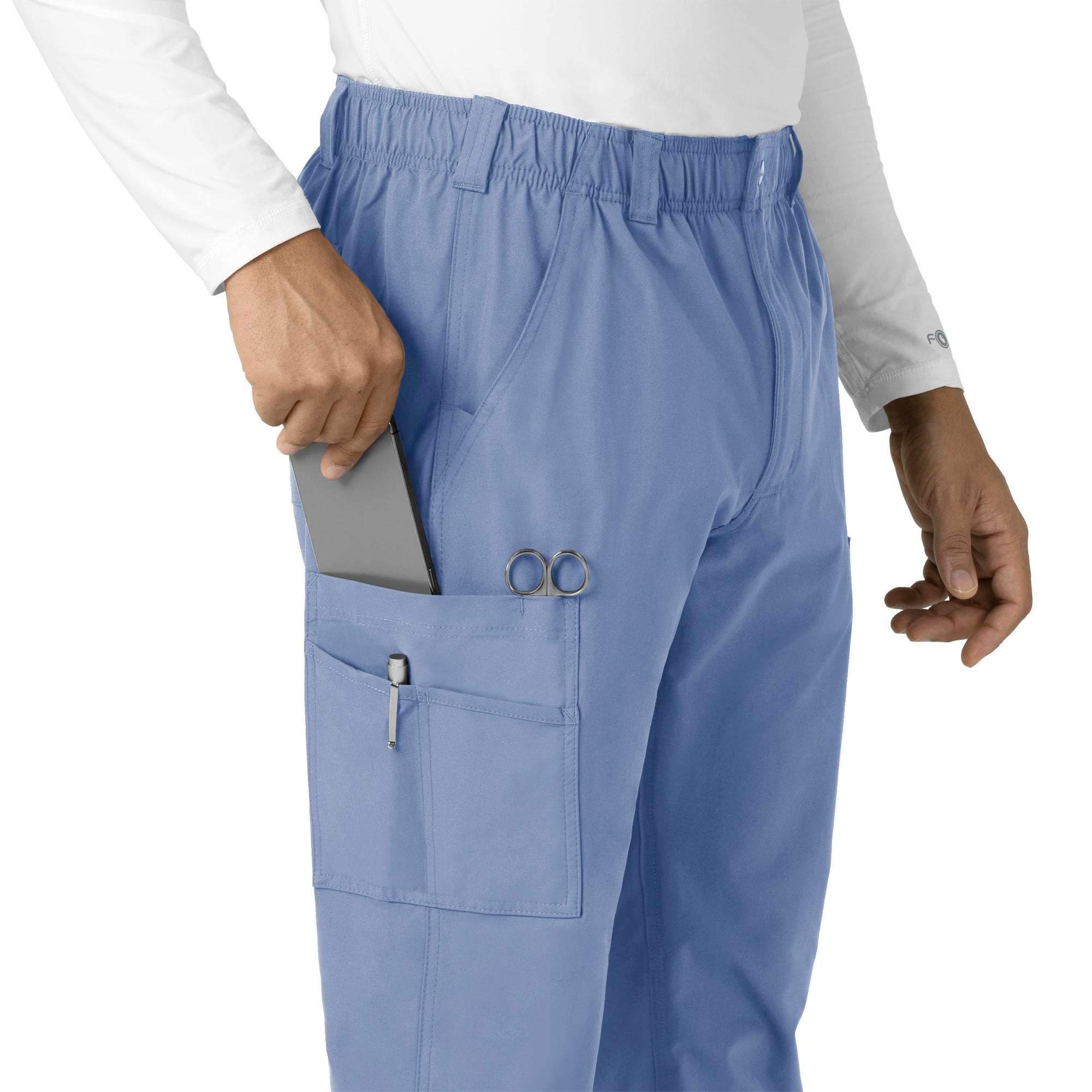 Force essentials straight leg cargo scrub pant