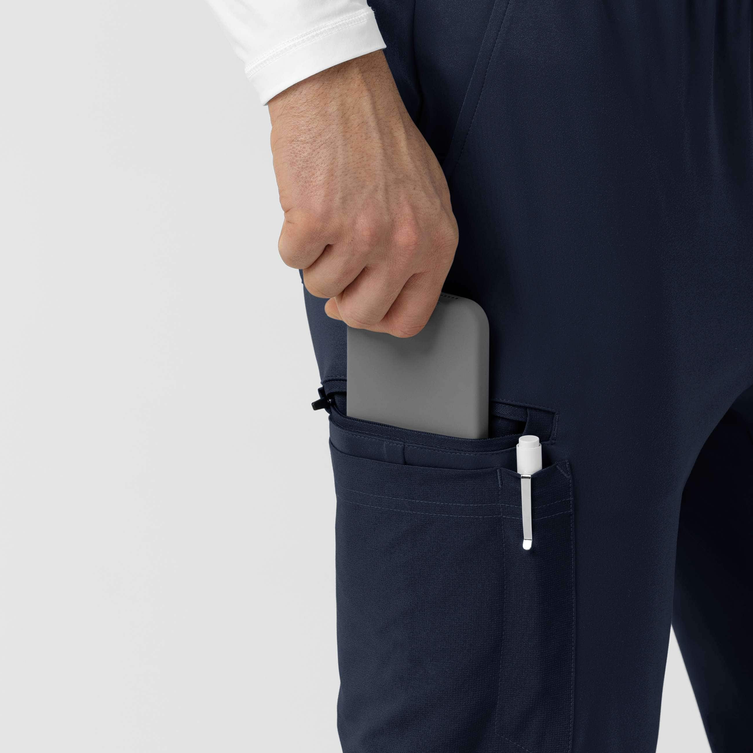 Force cross-flex knit straight leg tapered scrub pant