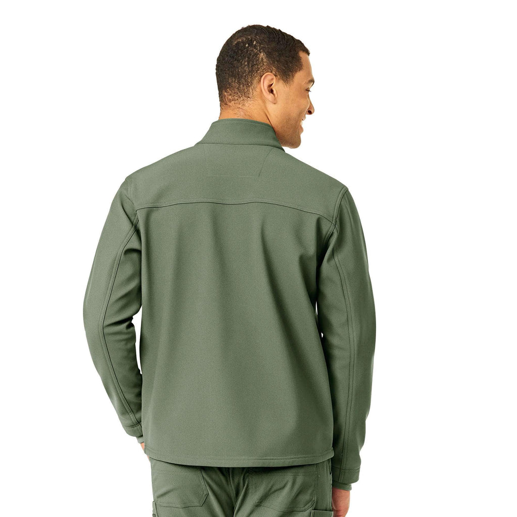 Rugged flex® peak bonded fleece scrub jacket
