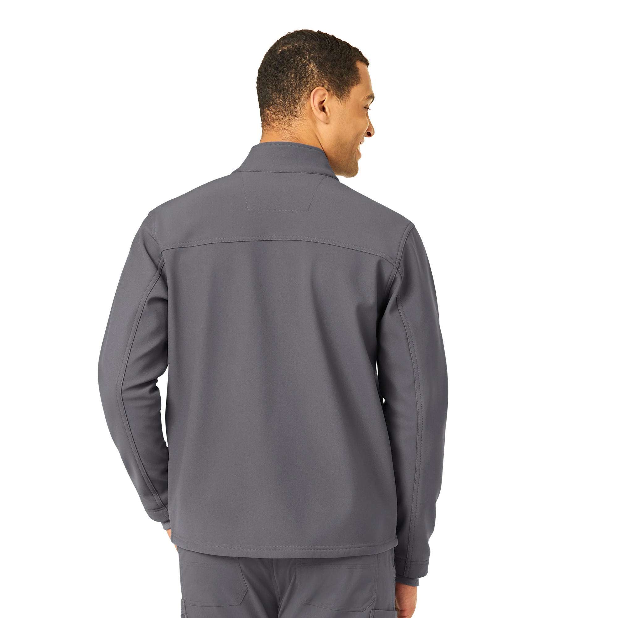 Rugged flex® peak bonded fleece scrub jacket