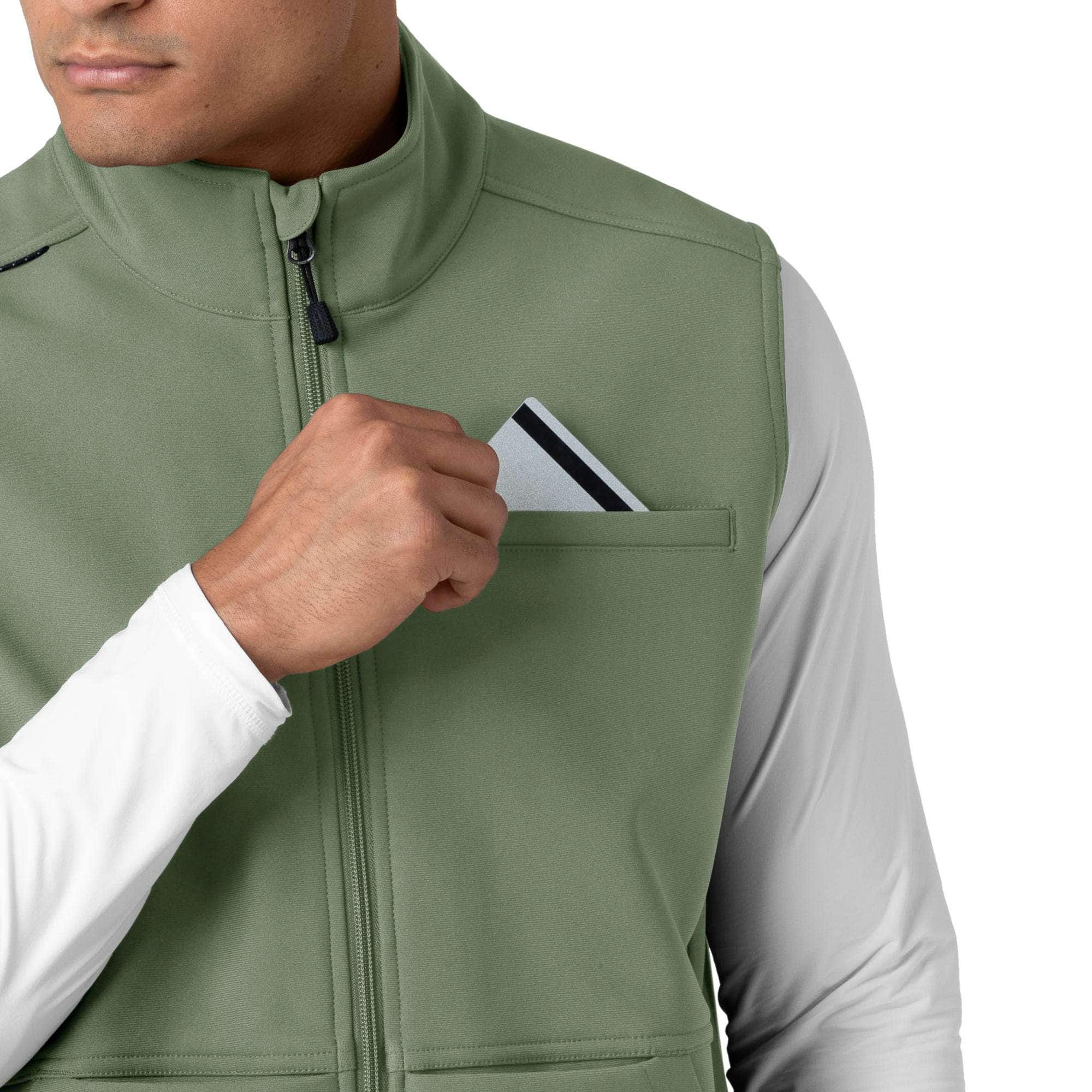 Rugged flex® men's bonded fleece scrub vest
