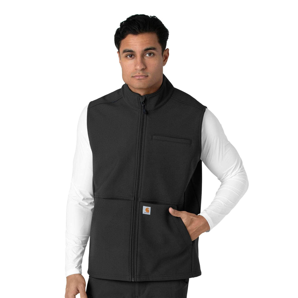 Rugged flex® men's bonded fleece scrub vest