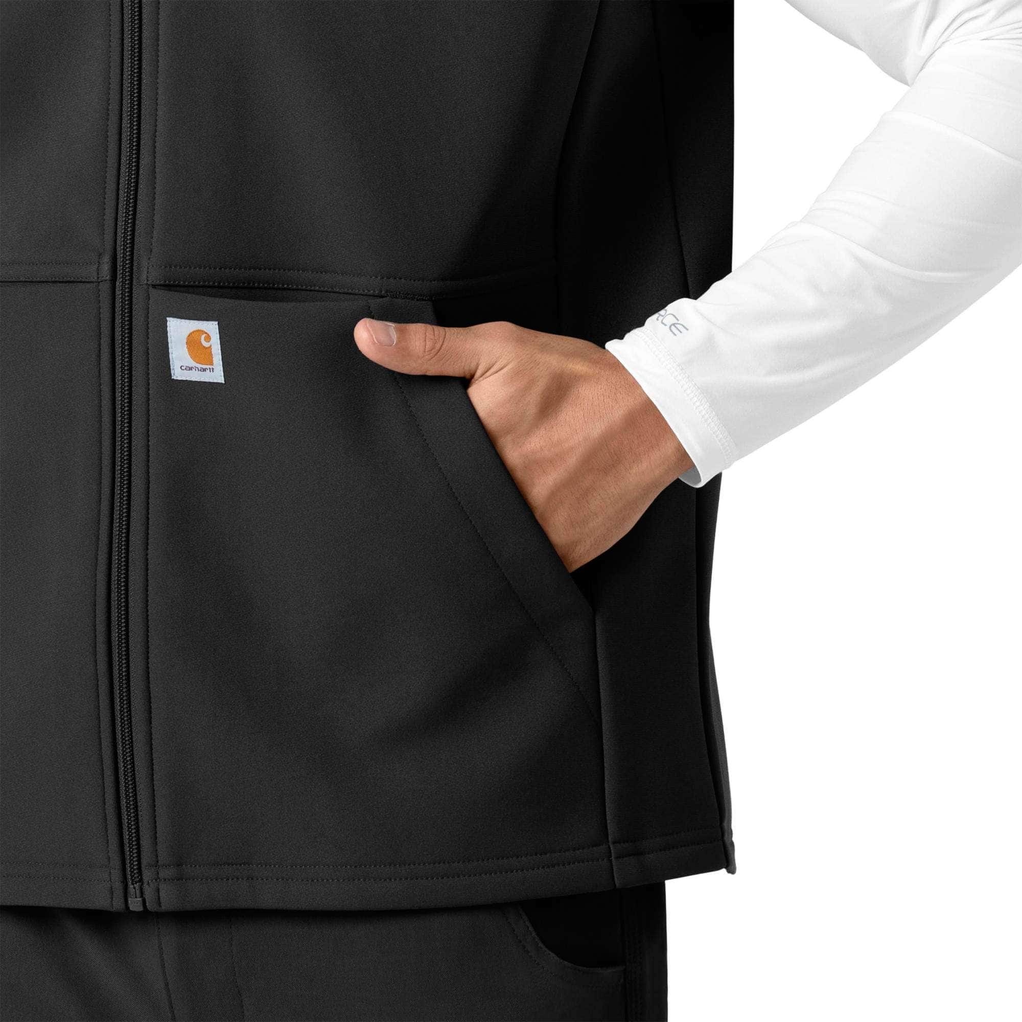 Rugged flex® men's bonded fleece scrub vest