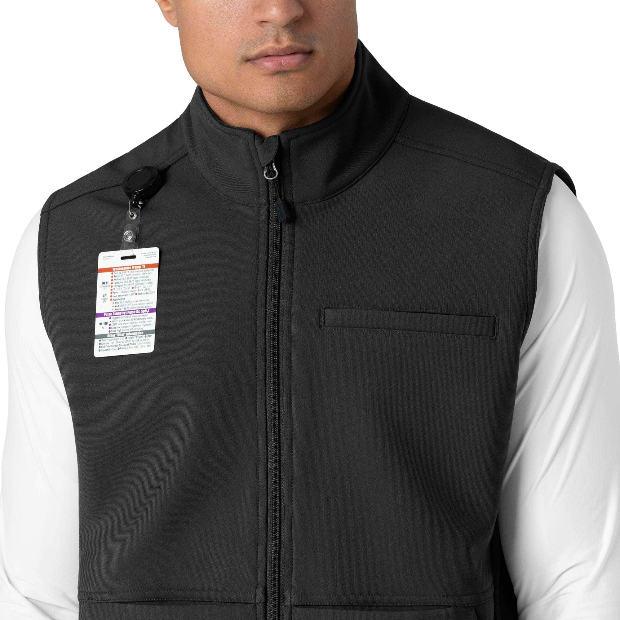 Rugged flex® men's bonded fleece scrub vest