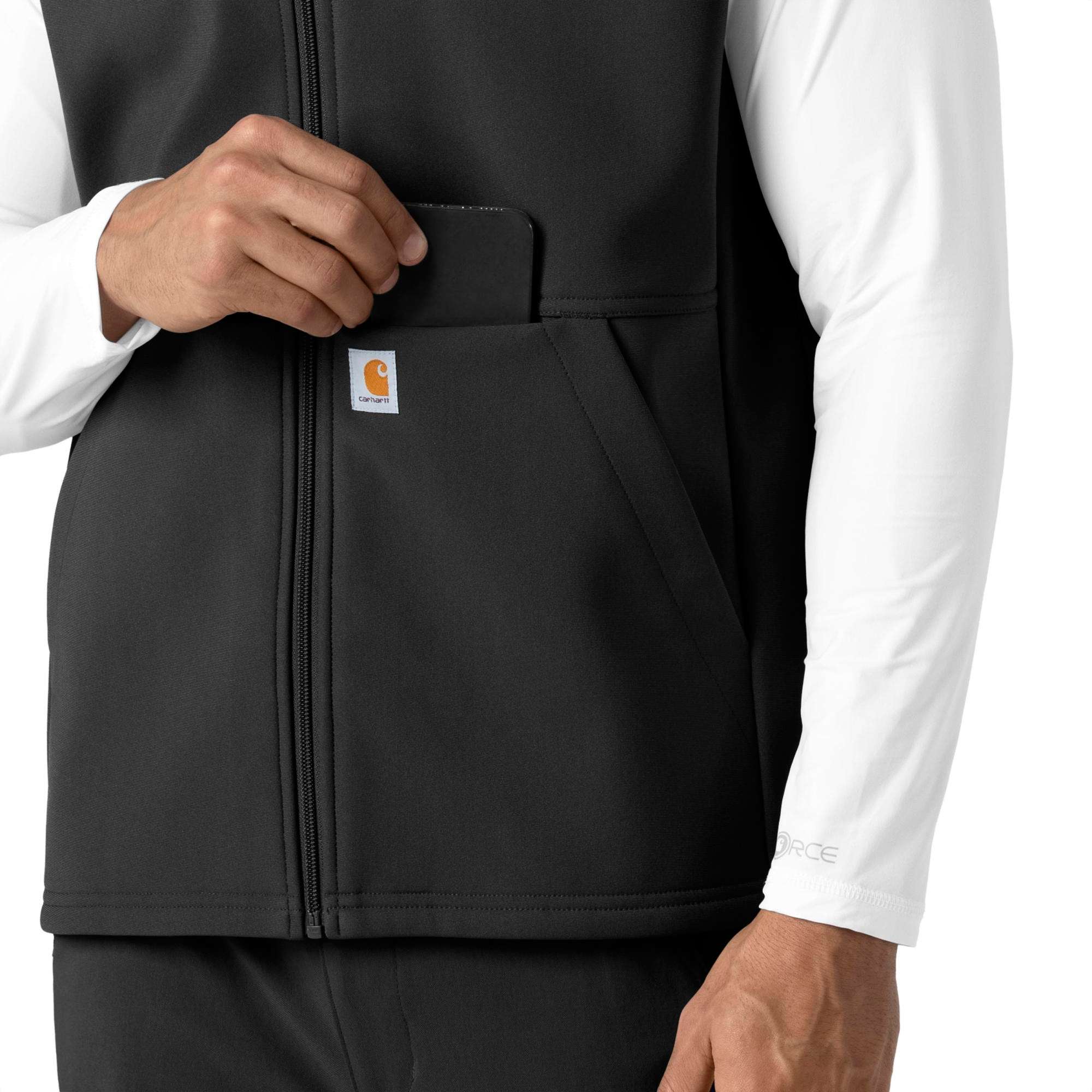 Rugged flex® men's bonded fleece scrub vest