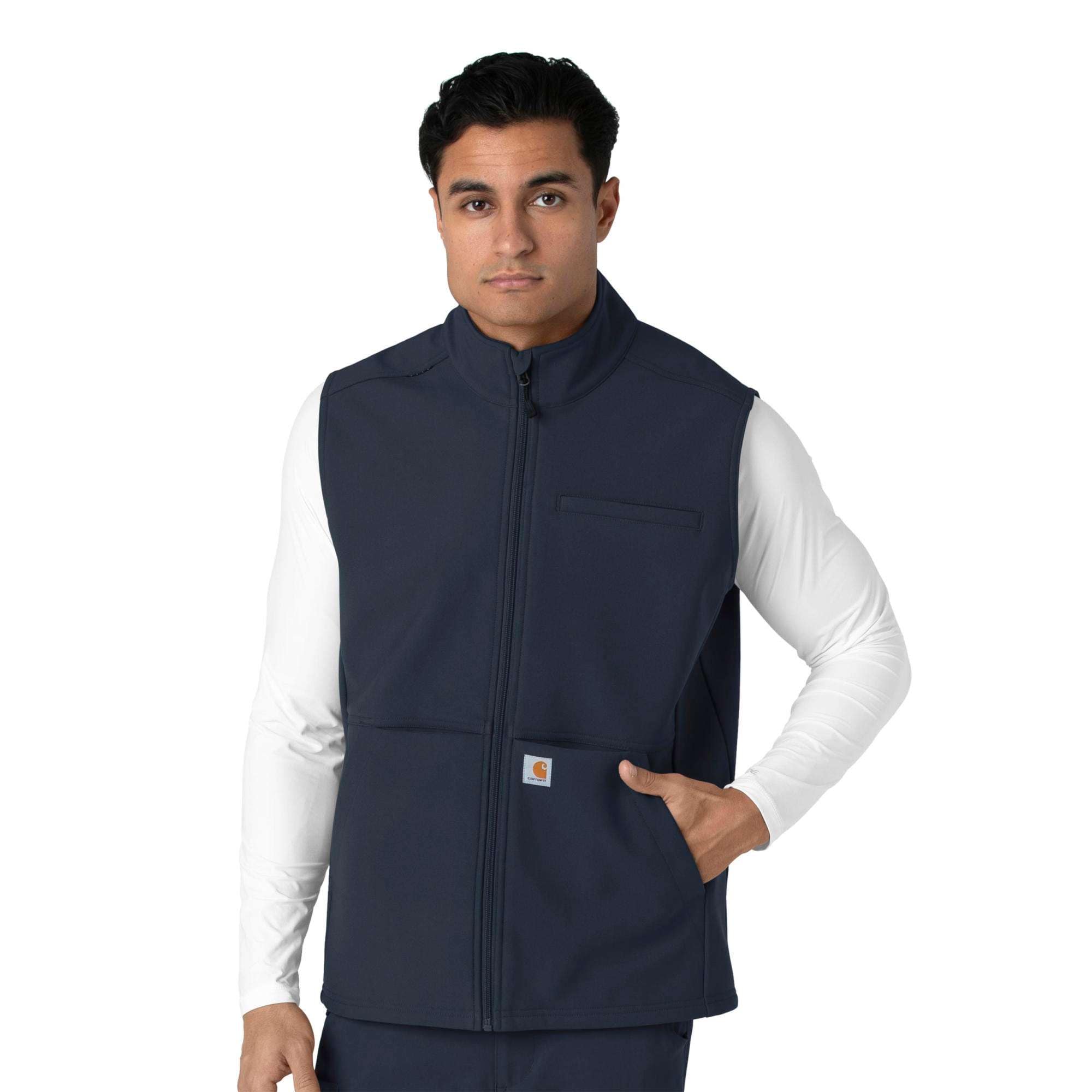 Rugged flex® men's bonded fleece scrub vest