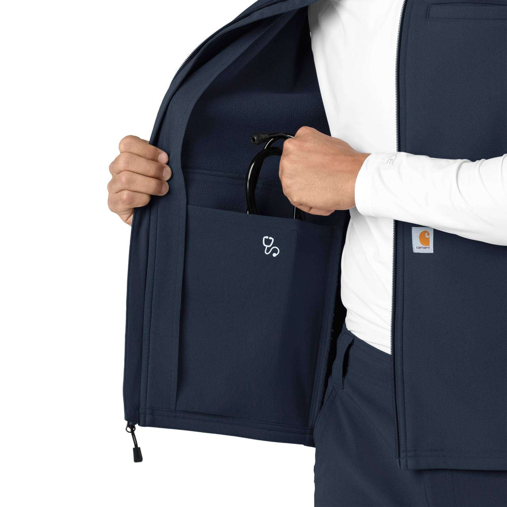 Rugged flex® men's bonded fleece scrub vest