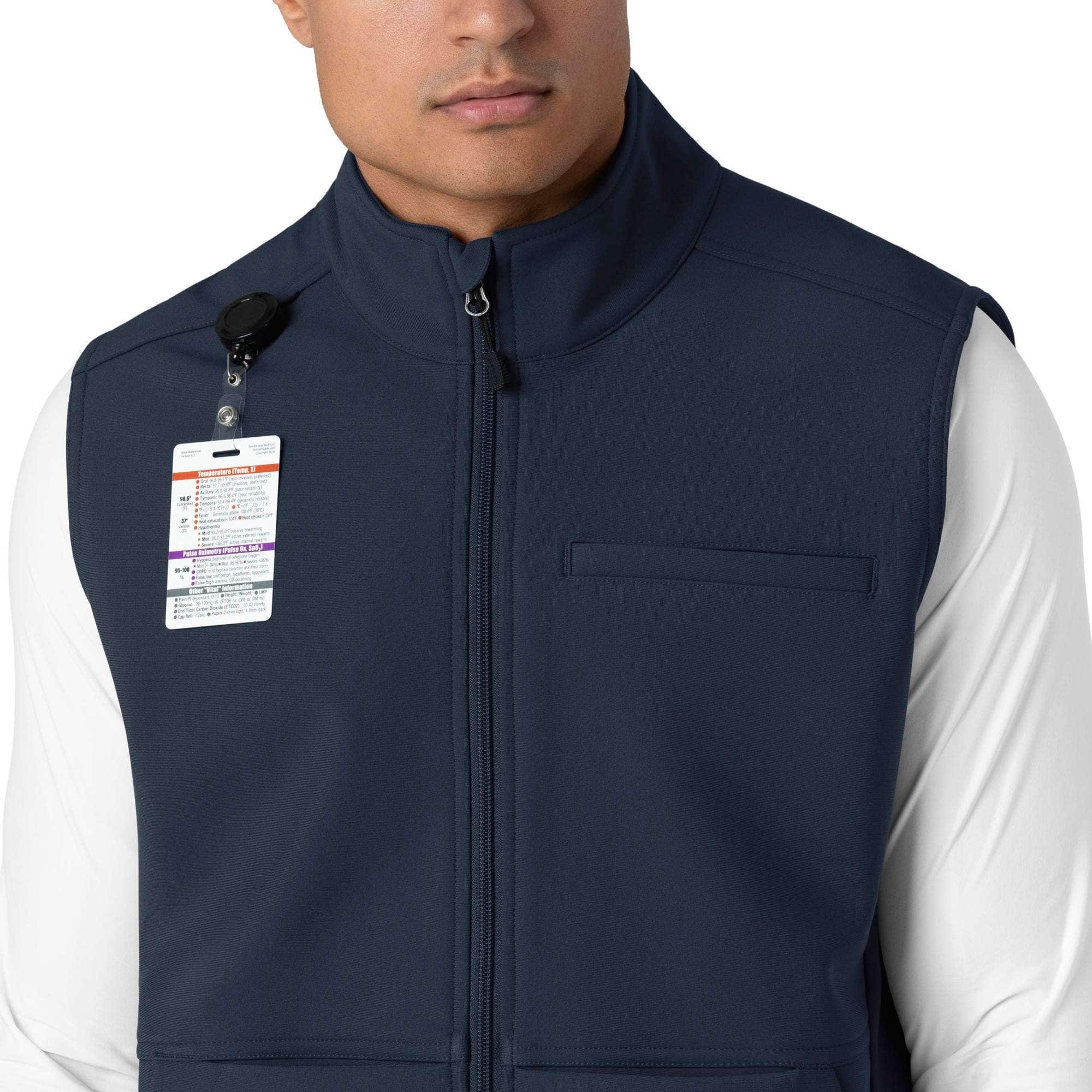 Rugged flex® men's bonded fleece scrub vest
