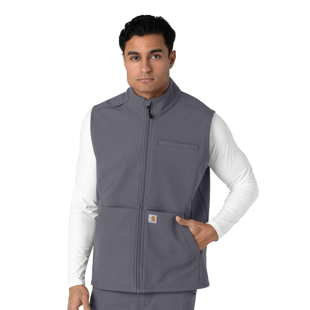 Rugged flex® men's bonded fleece scrub vest