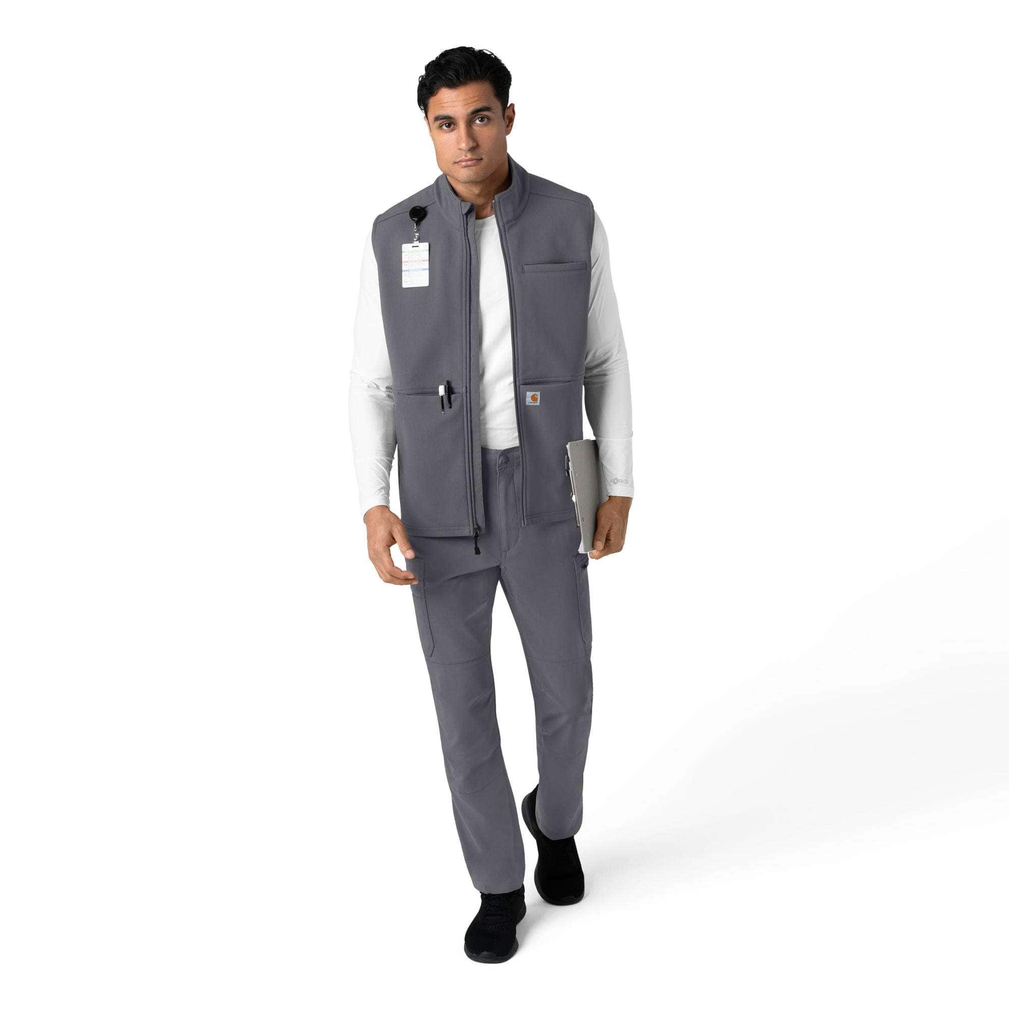 Rugged flex® men's bonded fleece scrub vest