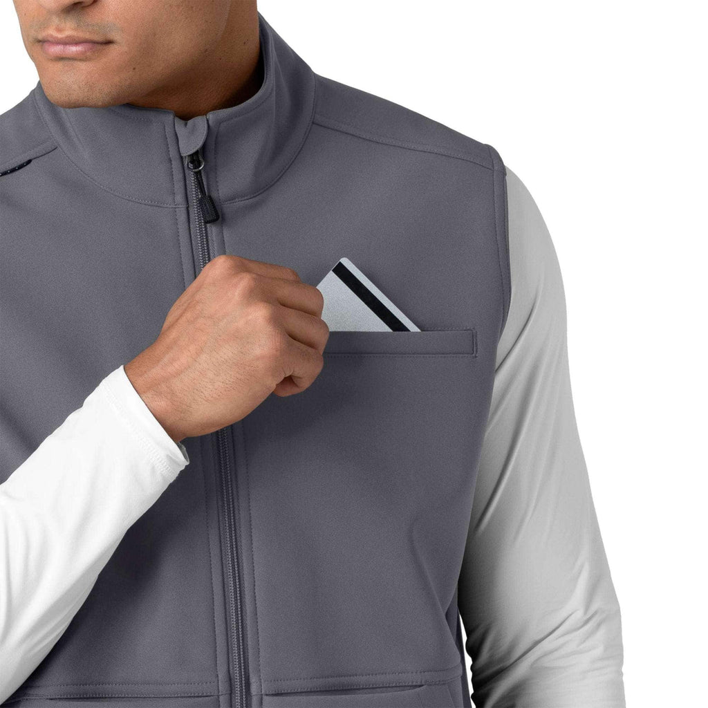 Rugged flex® men's bonded fleece scrub vest